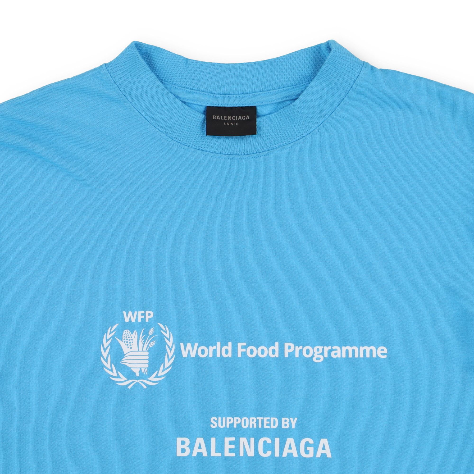 Balenciaga Azure Blue WFP Logo Oversized T-Shirt Size US S / EU 44-46 / 1 - 5 Thumbnail