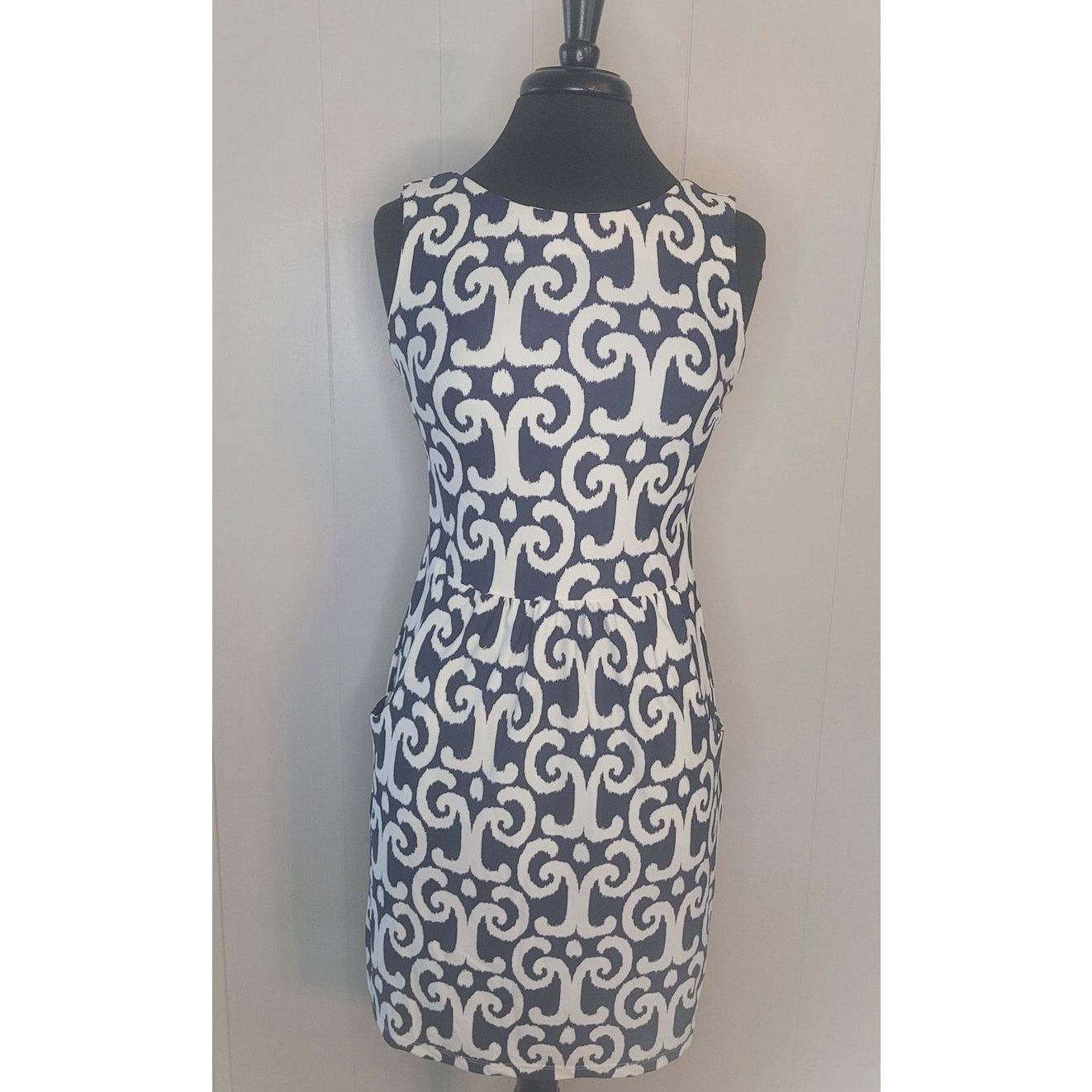 Other NWOT Jude Connally Mary Pat Dress White & Navy Ikat Print S Size S / US 4 / IT 40 - 1 Thumbnail