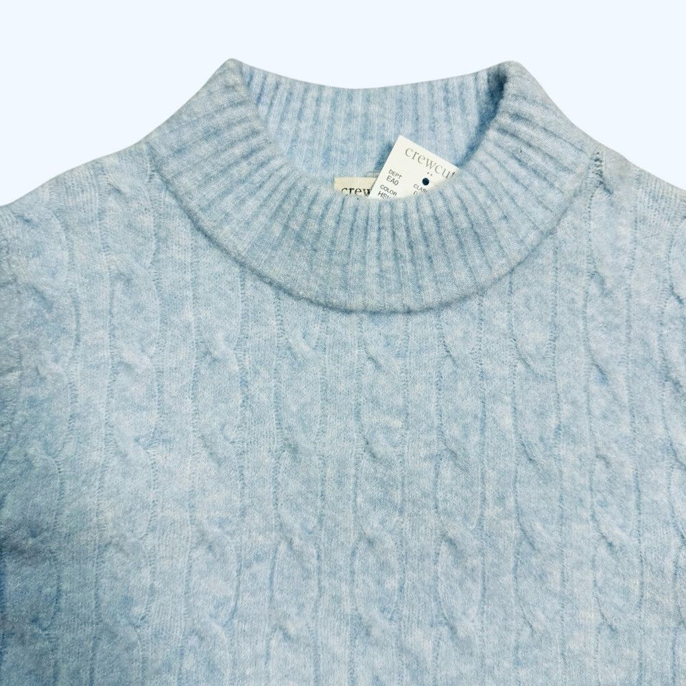 J.Crew NWT New J.Crew Cable-Knit Extra-Soft Yarn Blue Sweater Size Size XXS / US 00 / IT 34 - 4 Thumbnail