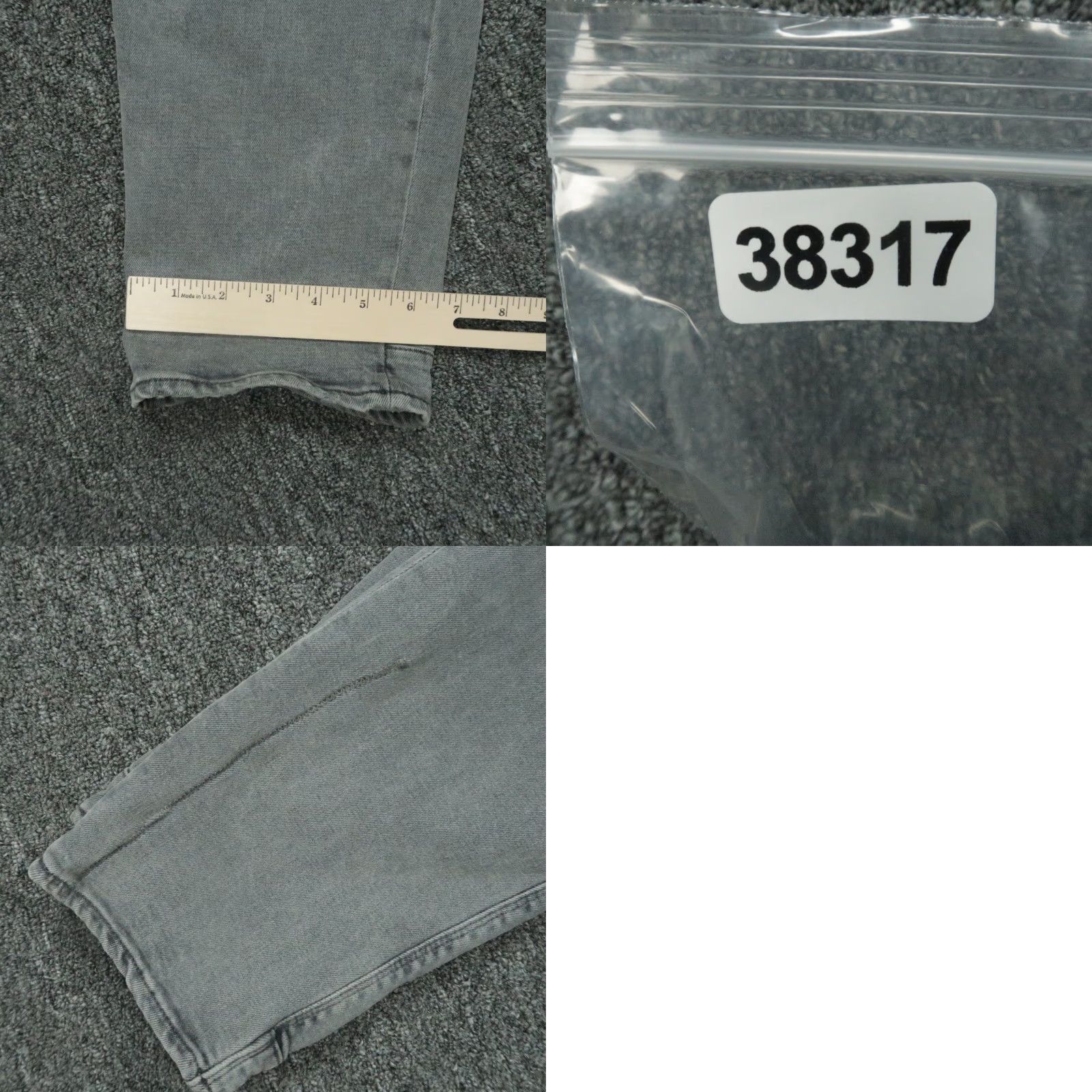 G-Star G Star Jeans Mens 38x32 Gray 5-Pocket Slim Denim Cotton 3D Zip Knee Arc Vintage: No Mens Size US 38 / EU 54 - 9 Thumbnail