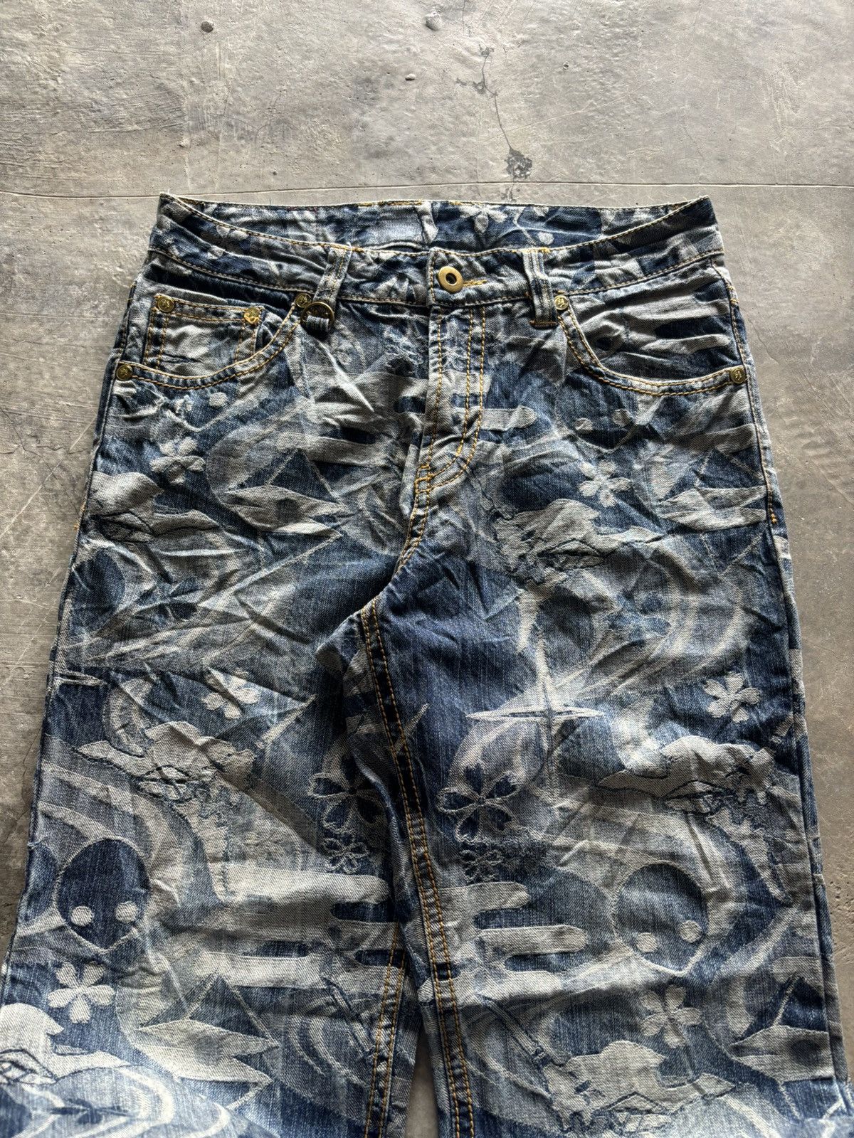 Japanese Brand SUPER RARE EVANGELION X NISHIKI JEANS ALL OVER EMBROIDERY Size US 32 / EU 48 - 2 Thumbnail