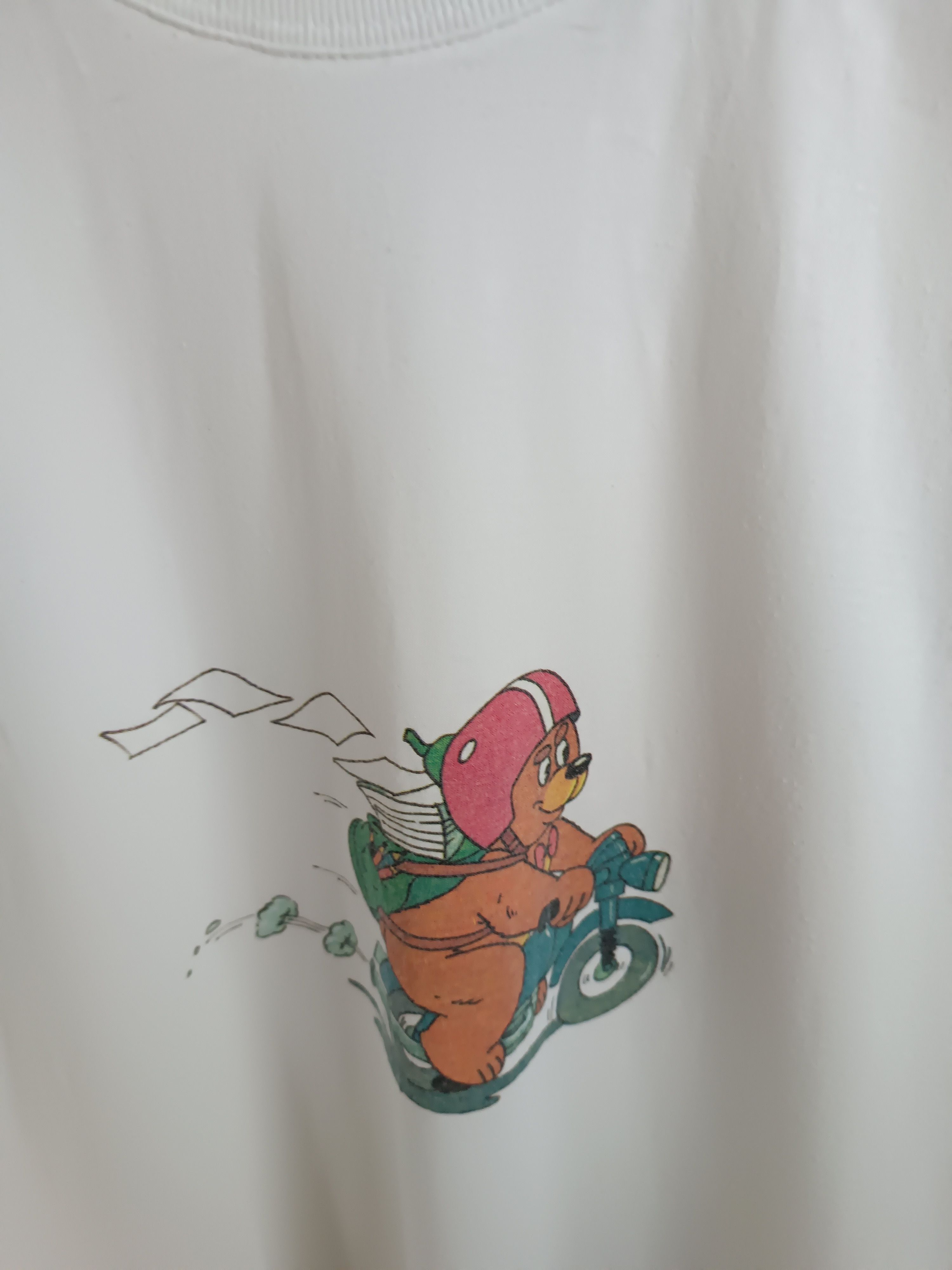 Other VINTAGE 90'S BEAR RIDING MOTORCYCLE CUTE PET ANIMATION TEE Size US XL / EU 56 / 4 - 8 Thumbnail