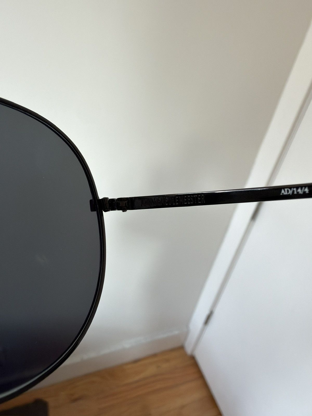 Ann Demeulemeester × Linda Farrow Black Aviator Sunglasses Size ONE SIZE - 4 Thumbnail