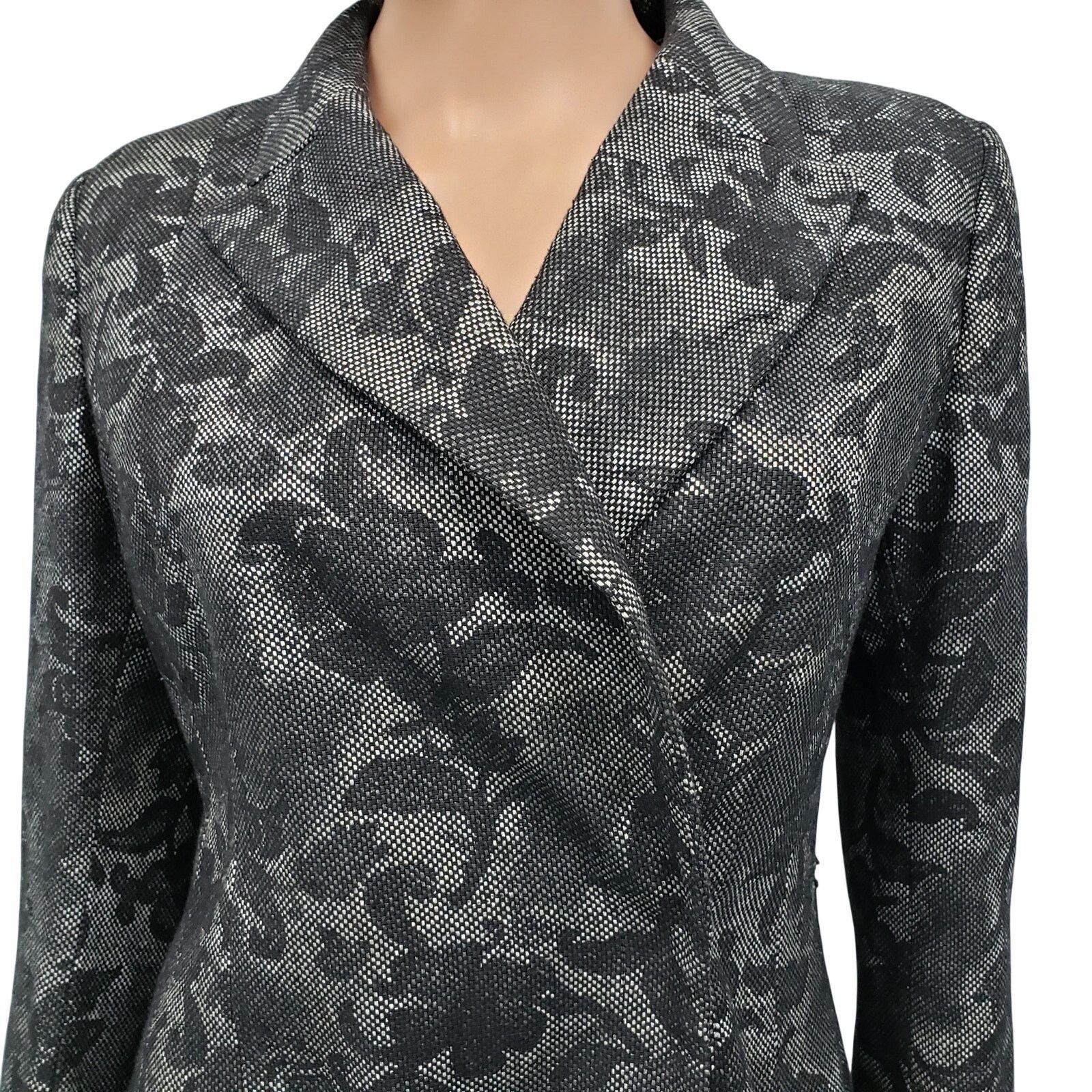 H&M H&M Floral Fitted Blazer Jacket Bell Sleeve Snap Closure 8 Size M / US 6-8 / IT 42-44 - 6 Thumbnail