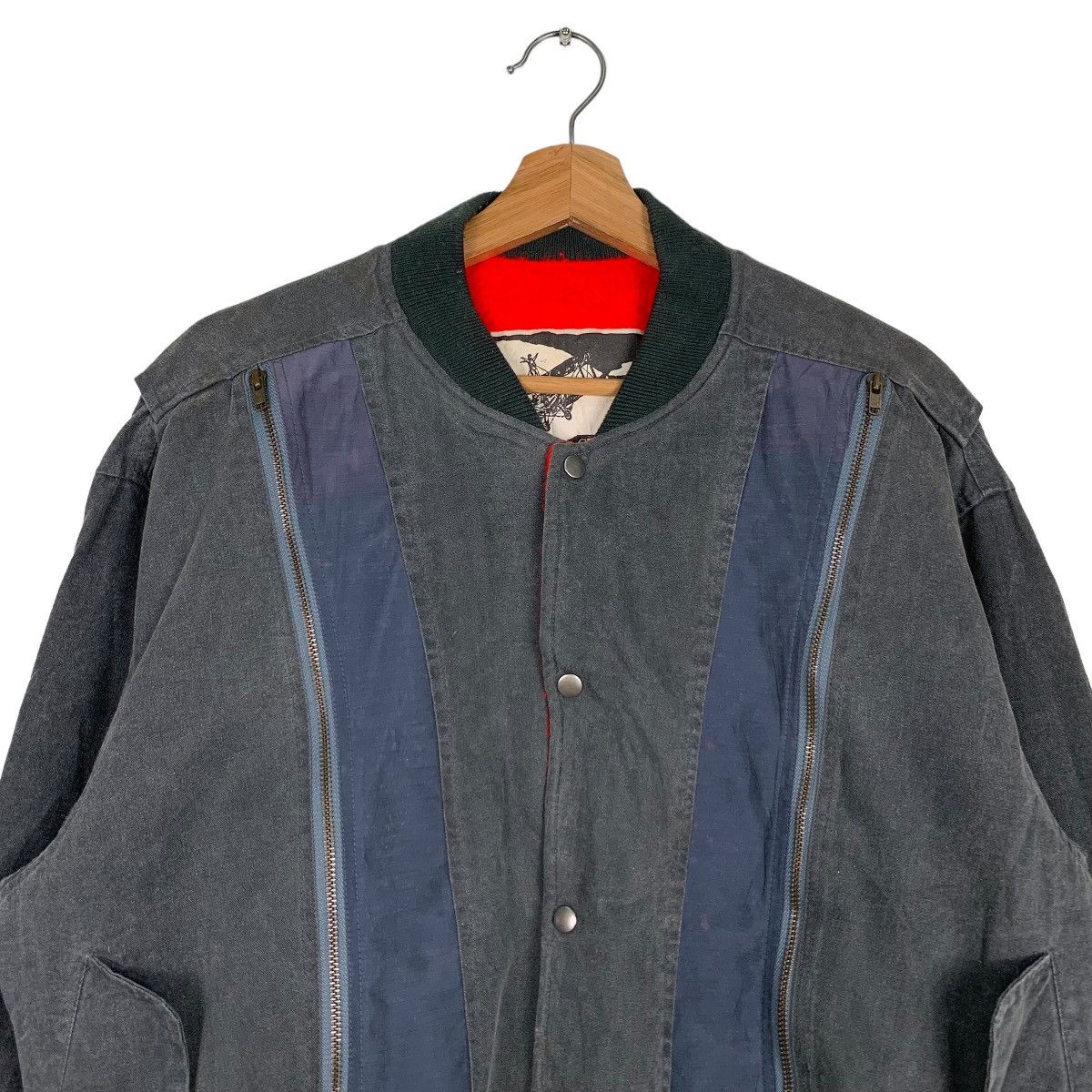 Japanese Brand GRASSLAND Parachute Bomber Jacket #0181-C9 Size US M / EU 48-50 / 2 - 3 Thumbnail