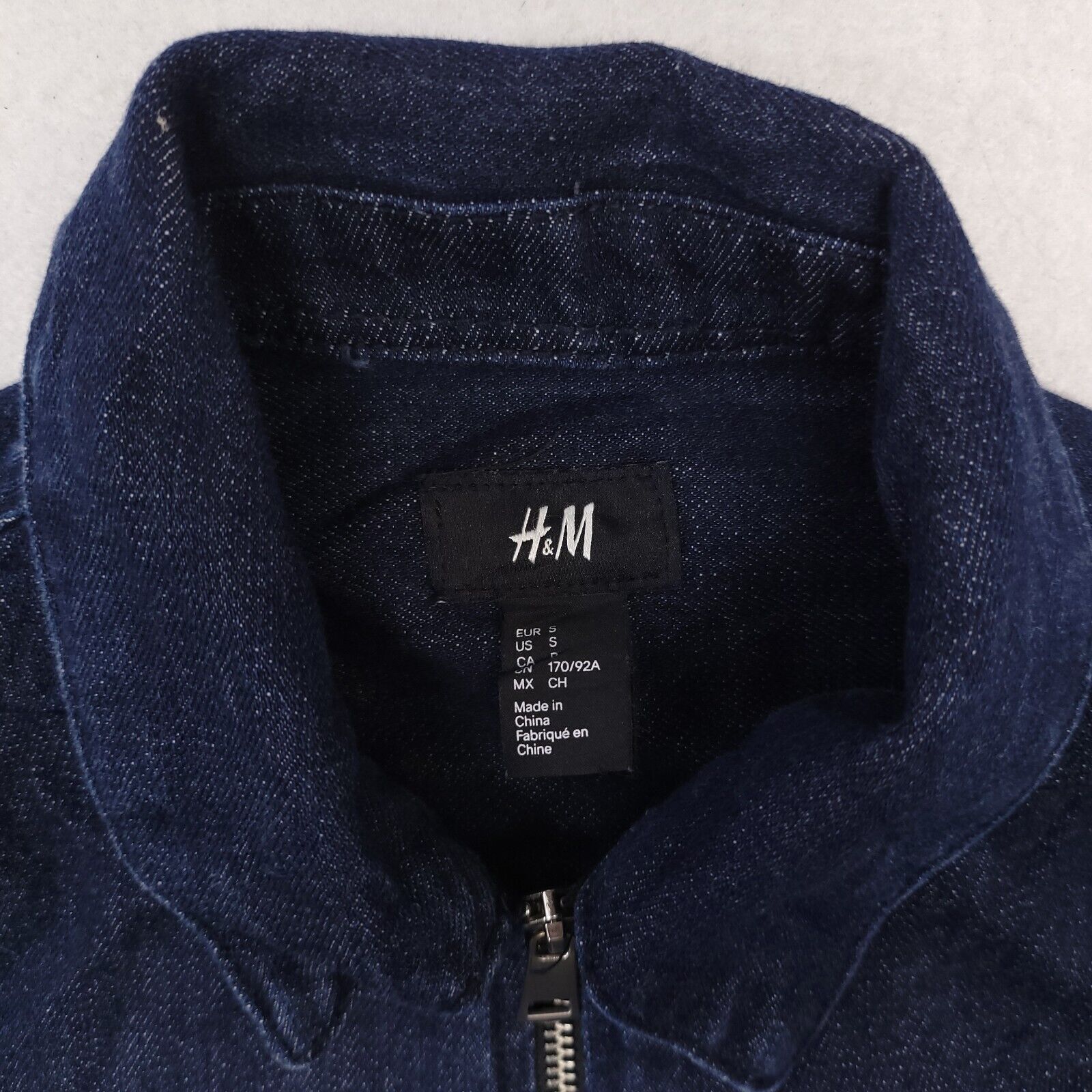 H&M H&M Zip Up Long Sleeve Denim Jean Jacket Womens Size S Blue Size S / US 4 / IT 40 - 3 Thumbnail