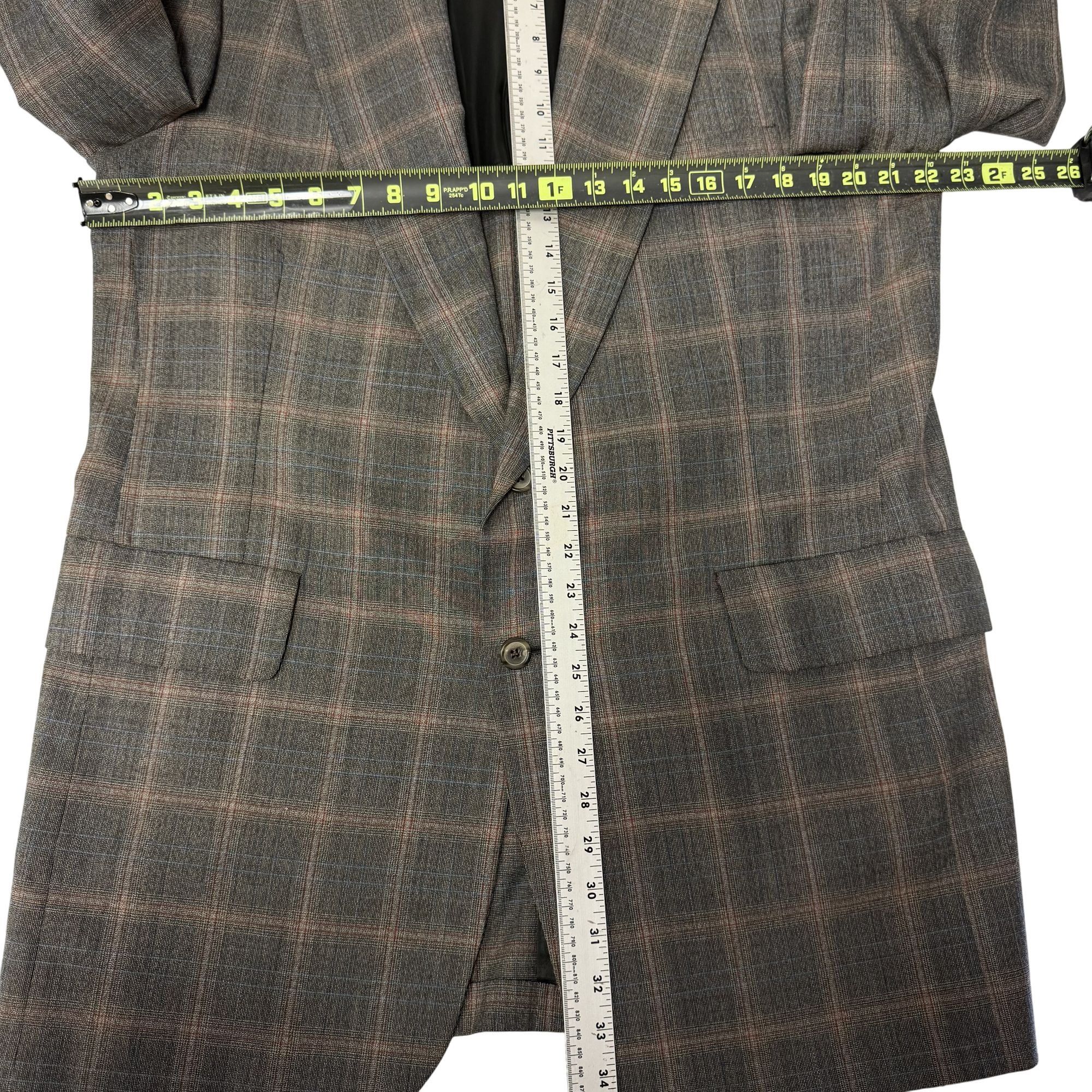 Hart Schaffner Marx Vtg Hart Schaffner & Marx Silver Trumpeter Mod Sport Coat Size 42L - 5 Thumbnail