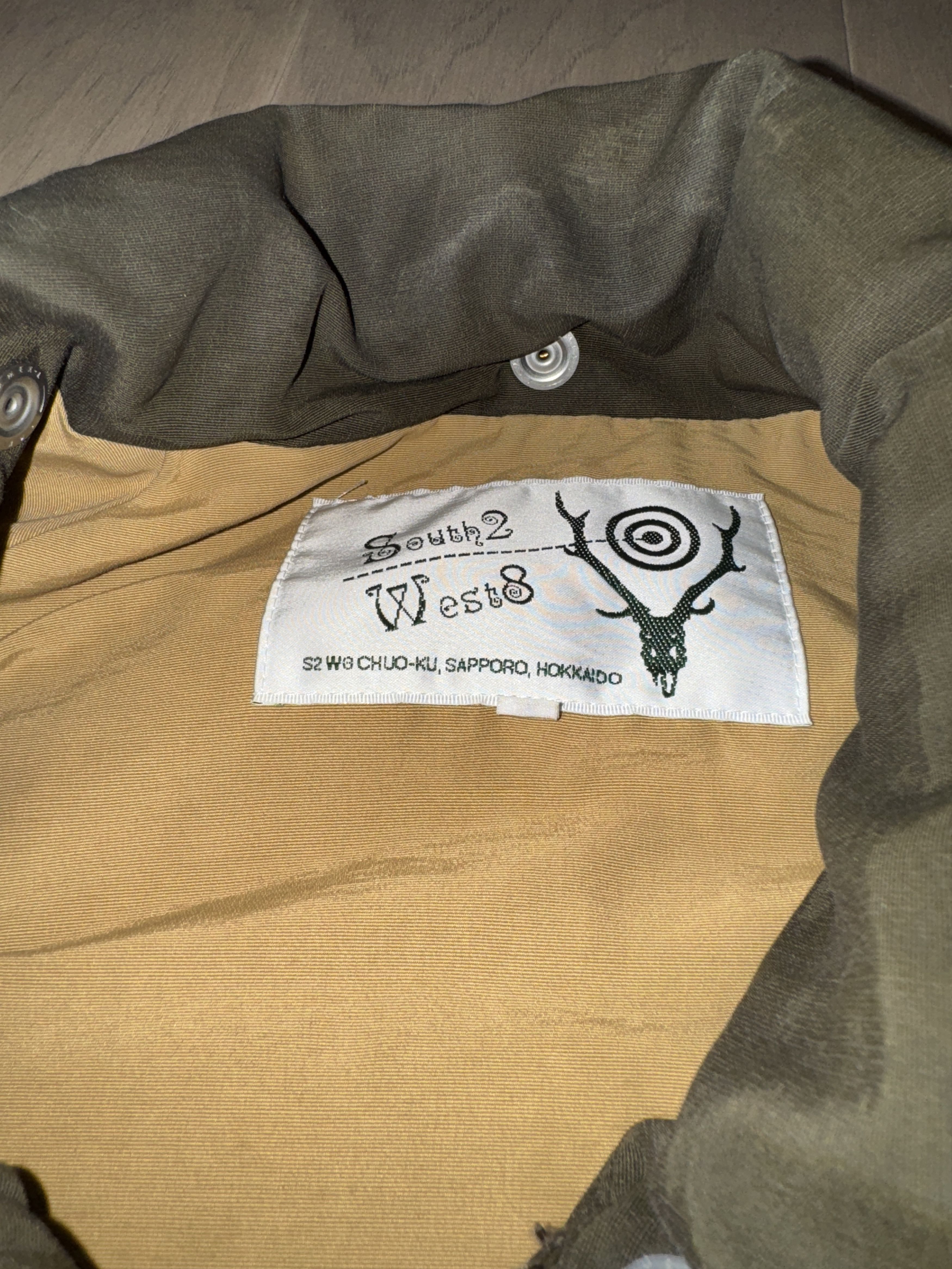 South2 West8 South2West8 Carmel Nylon Oxford Jacket Olive Green Size US M / EU 48-50 / 2 - 3 Thumbnail
