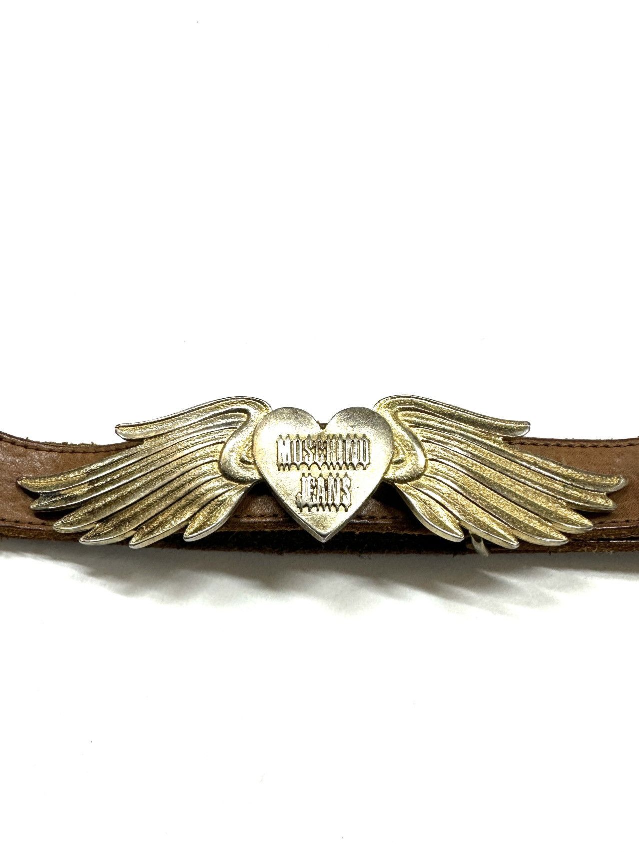Moschino Moschino Logo Angel's wings Leather Belt 90s Size ONE SIZE - 5 Thumbnail
