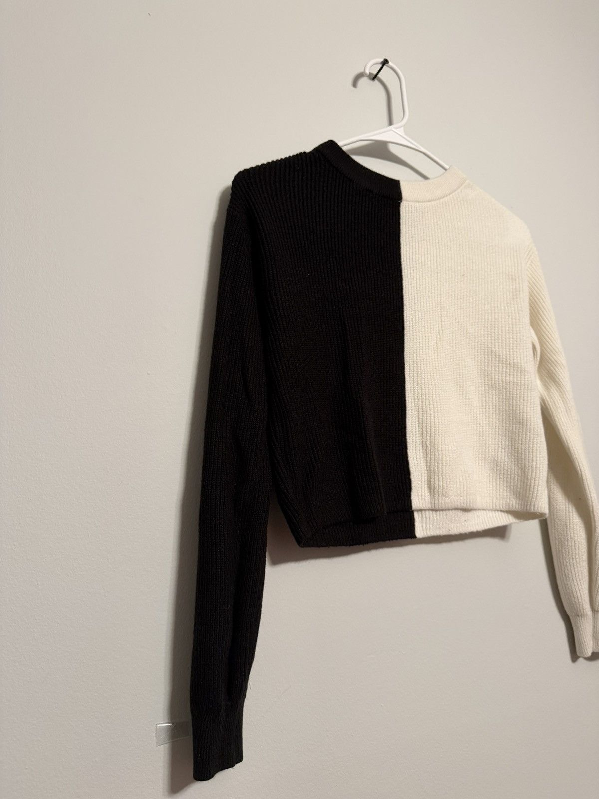 H&M H&M Black & White Sweater Long Sleeve Knit Pullover Size XL / US 12-14 / IT 48-50 - 3 Thumbnail