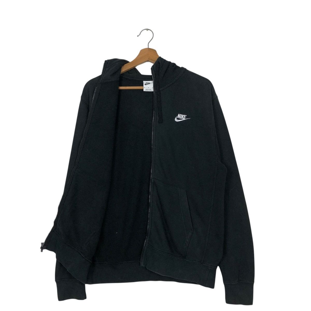 Nike 🔥RICH BLACK ZIPPER HOODIE NIKE SMALL PONY Size US M / EU 48-50 / 2 - 14 Thumbnail