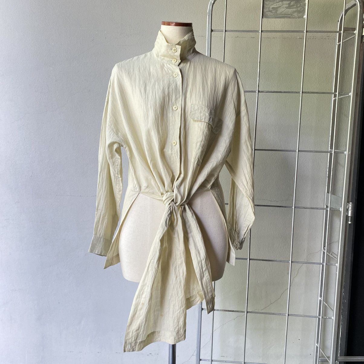 Issey Miyake ISSEY MIYAKE Permanent Ivory Long Front Shirt Size M / US 6-8 / IT 42-44 - 6 Thumbnail