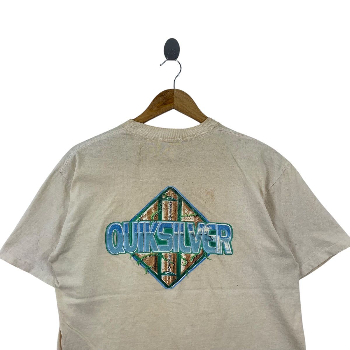 Quiksilver × Vintage Vintage 90s QUIKSILVER Surfing Back Hit Tshirt Size US M / EU 48-50 / 2 - 2 Thumbnail