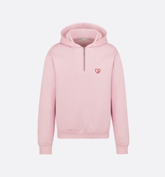 Dior o1w1db10625 CD Heart Relaxed-Fit Hoodie in Pink Size US L / EU 52-54 / 3 - 1 Thumbnail