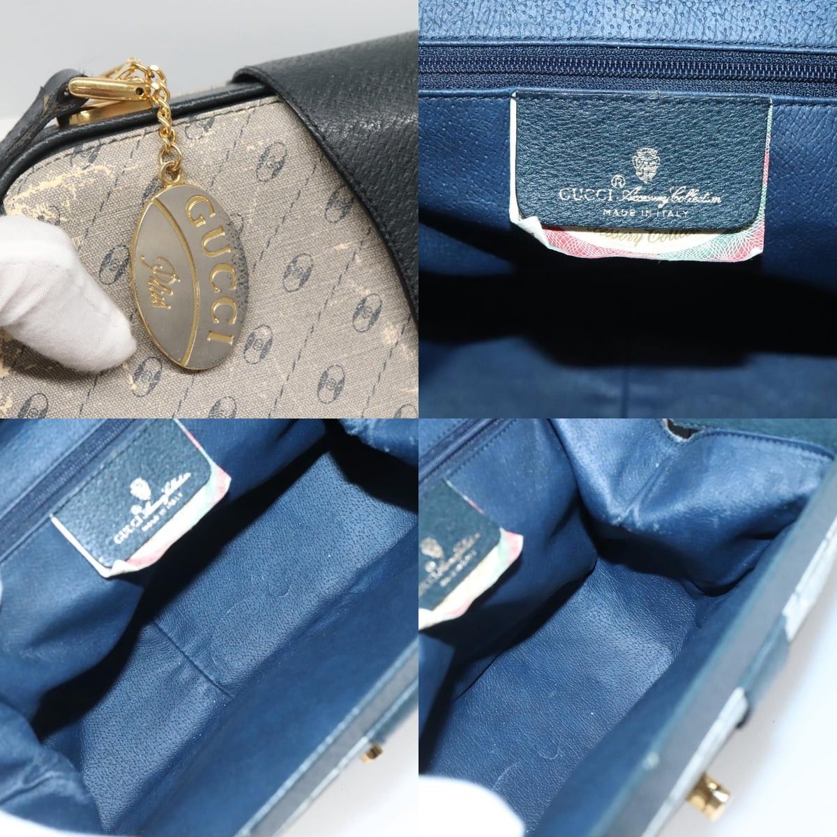 Gucci GUCCI Shoulder Bag Pvc Leather Navy Gold 116 02 107 Size ONE SIZE - 11 Thumbnail