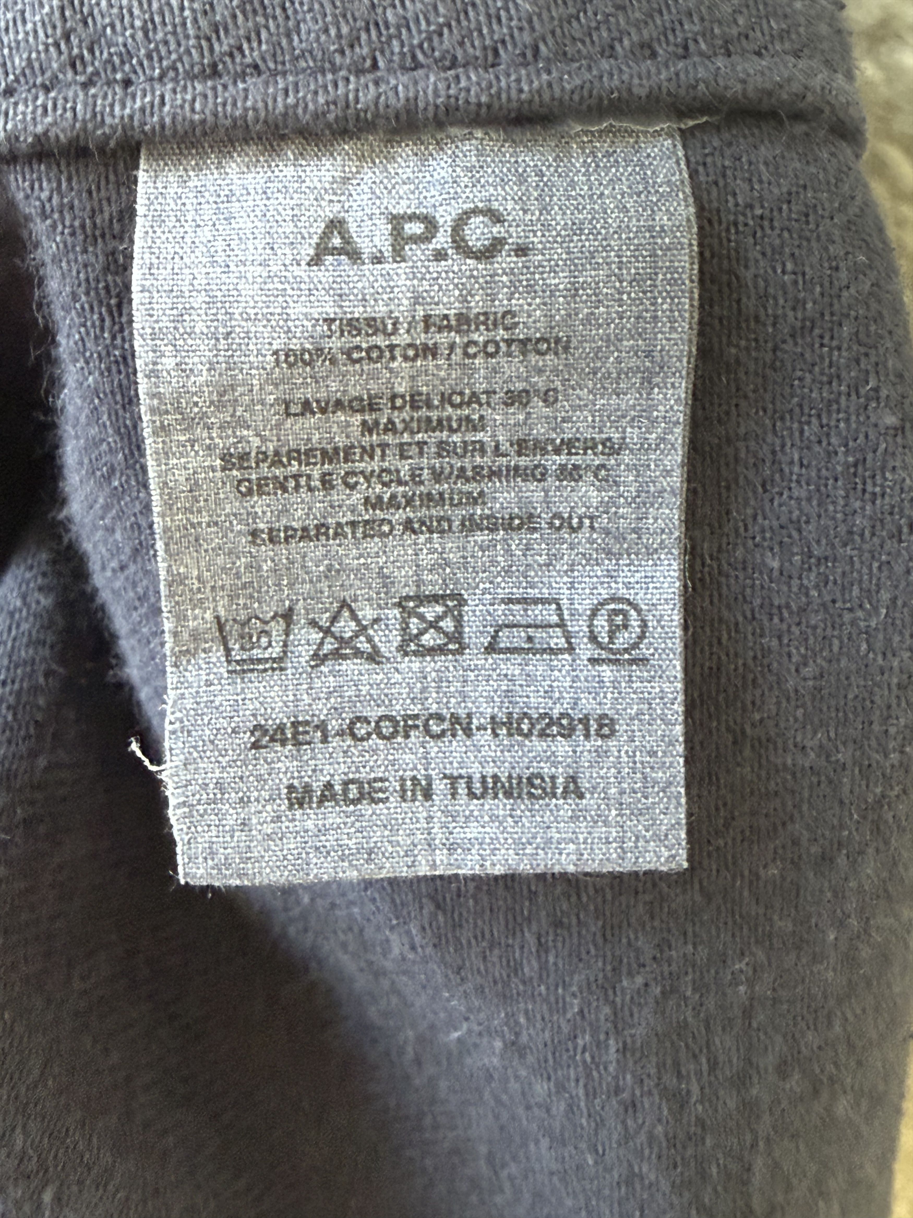 A.P.C. APC Button Up Cotton Shirt - Navy, XL Size US XL / EU 56 / 4 - 5 Thumbnail