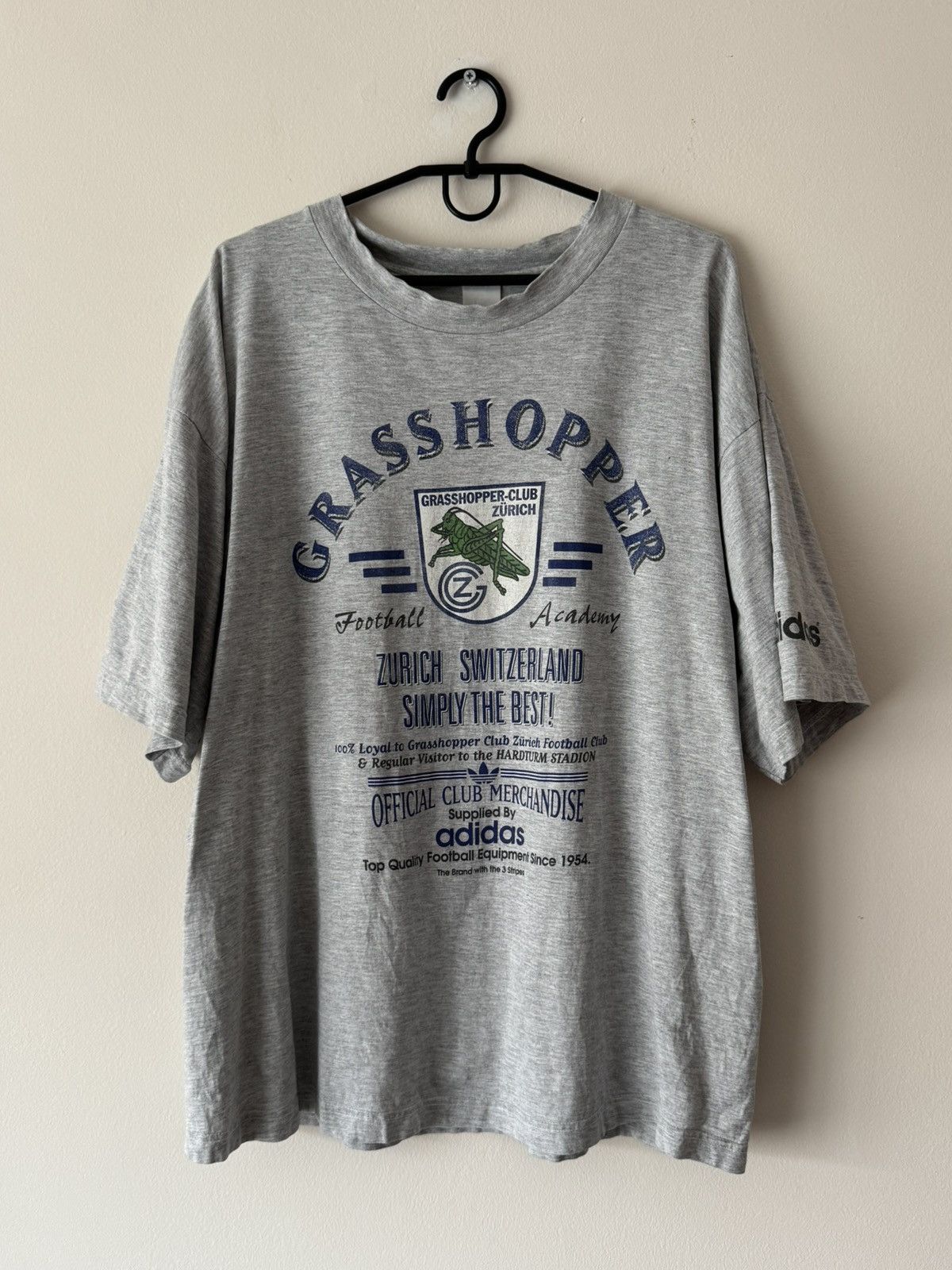 Adidas 🔥ADIDAS GRASSHOPPER ZURICH CLUB MERCH T-SHIRT FUSBALL 90s Size US XL / EU 56 / 4 - 2 Thumbnail