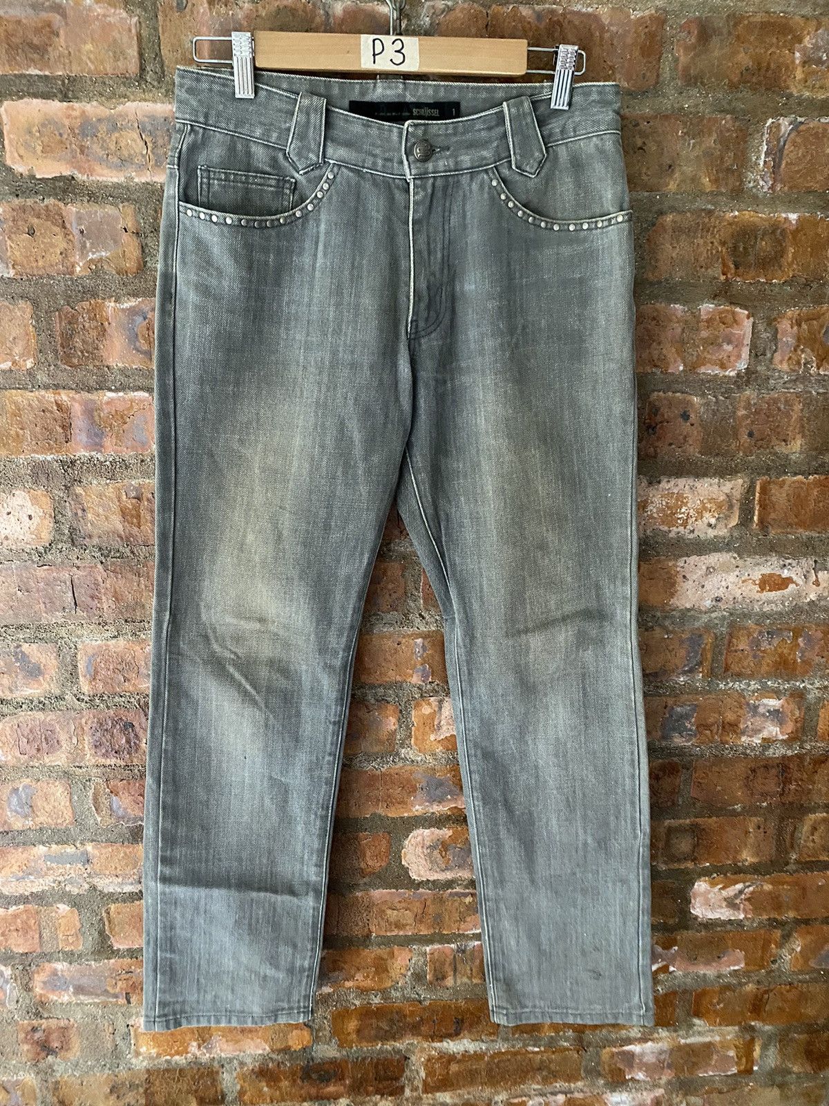Schlussel 2000s Snake and stud denim Size US 30 / EU 46 - 2 Thumbnail