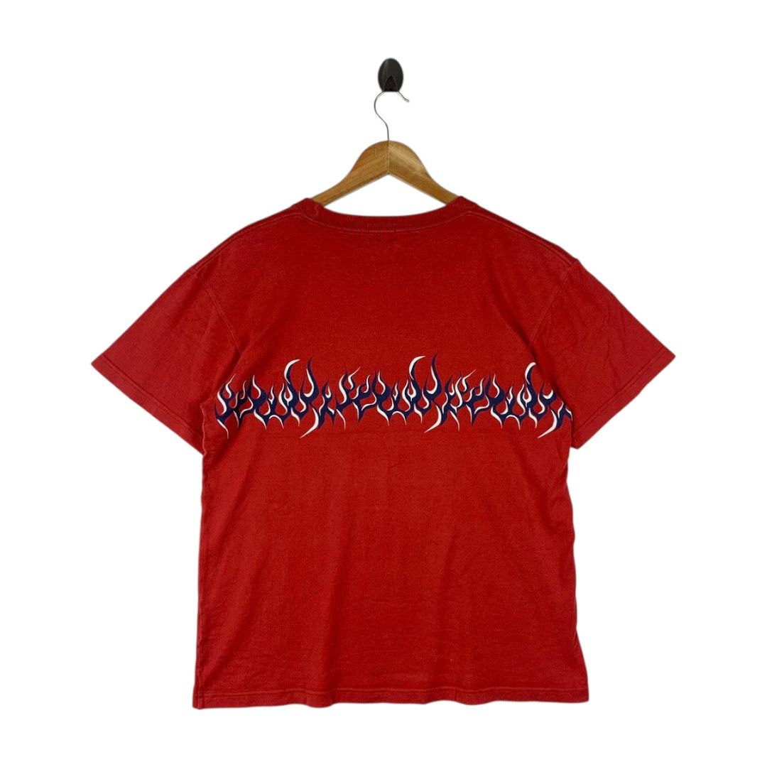 Harley Davidson Vintage 90s HARLEY DAVIDSON fire design tee Size US L / EU 52-54 / 3 - 4 Thumbnail