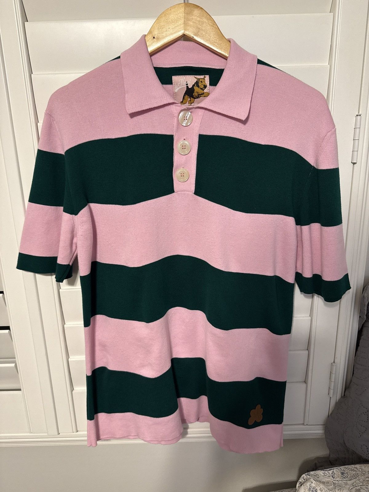 Golf le Fleur  Tyler The Creator Golf Le Fleur Wavy Stripe Polo Green/Purple  | Grailed