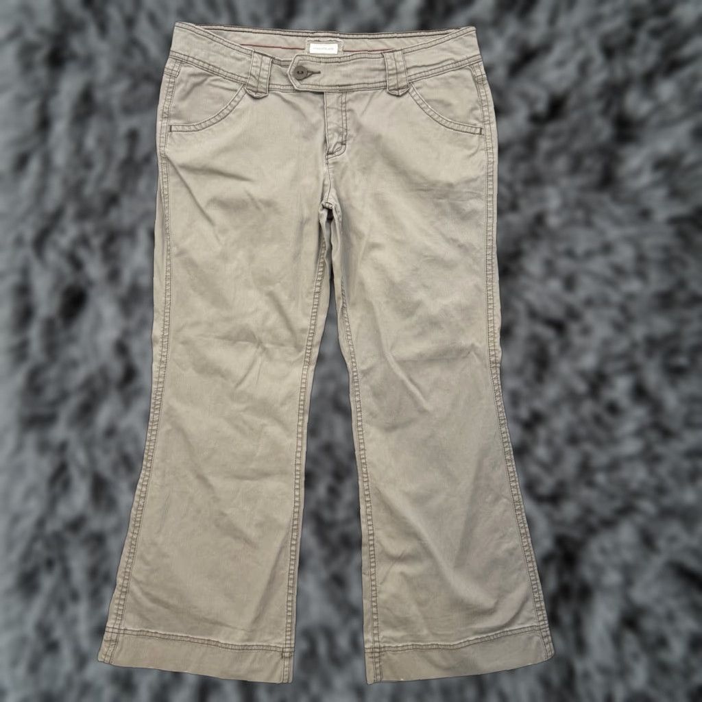 Vintage Maurices Khaki Pants Pants Maurices Khaki Pants 14 Petite Women Bootcut Retro Y2K Casual Beige Cotton Spandex Zip Button Short Flare/Mall Girl Size 36" / US 14 / IT 50 - 1 Thumbnail
