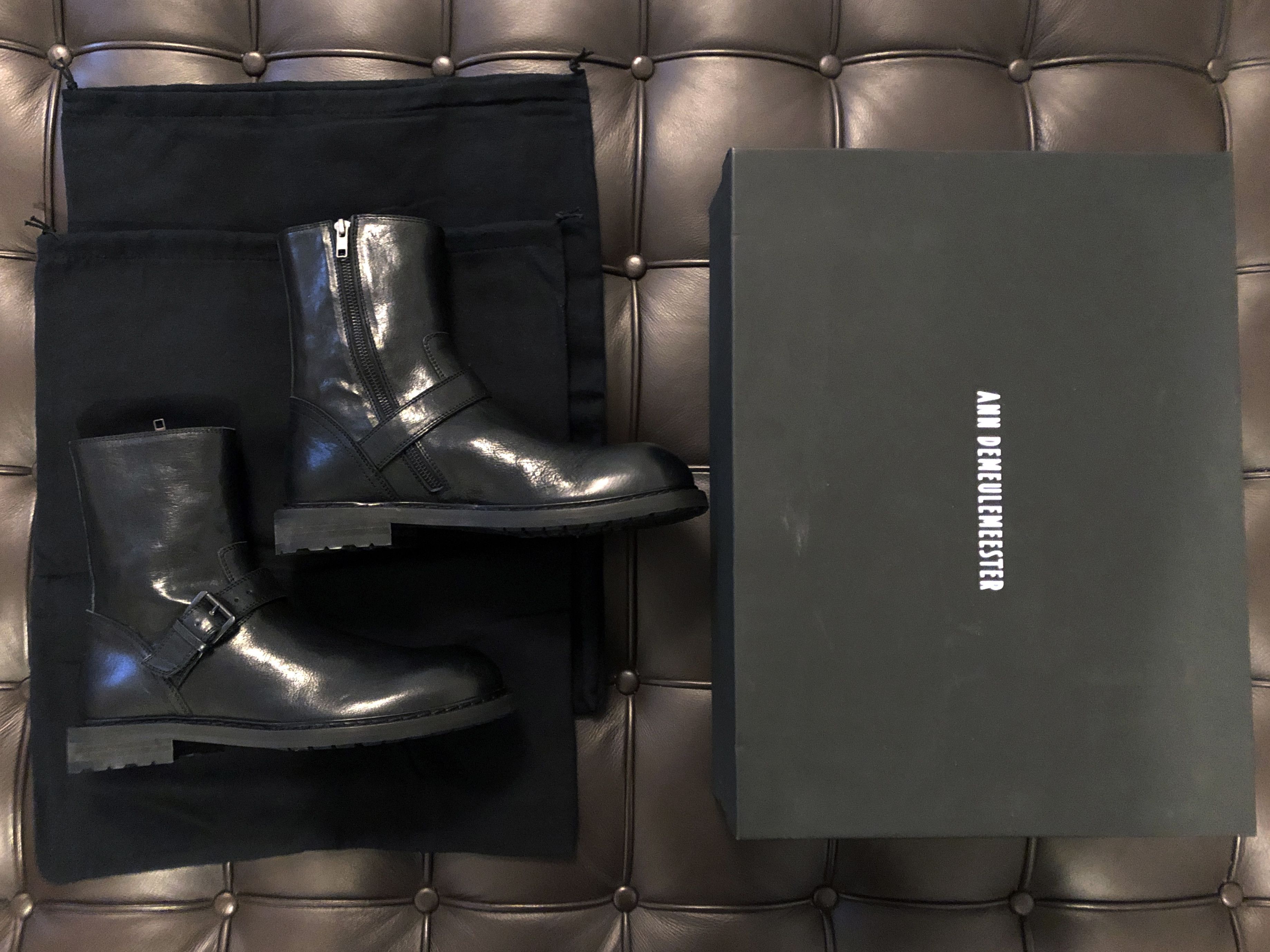 Ann Demeulemeester New Ann Demeulemeester Leather Biker Boots Size US 9 / EU 42 - 1 Thumbnail