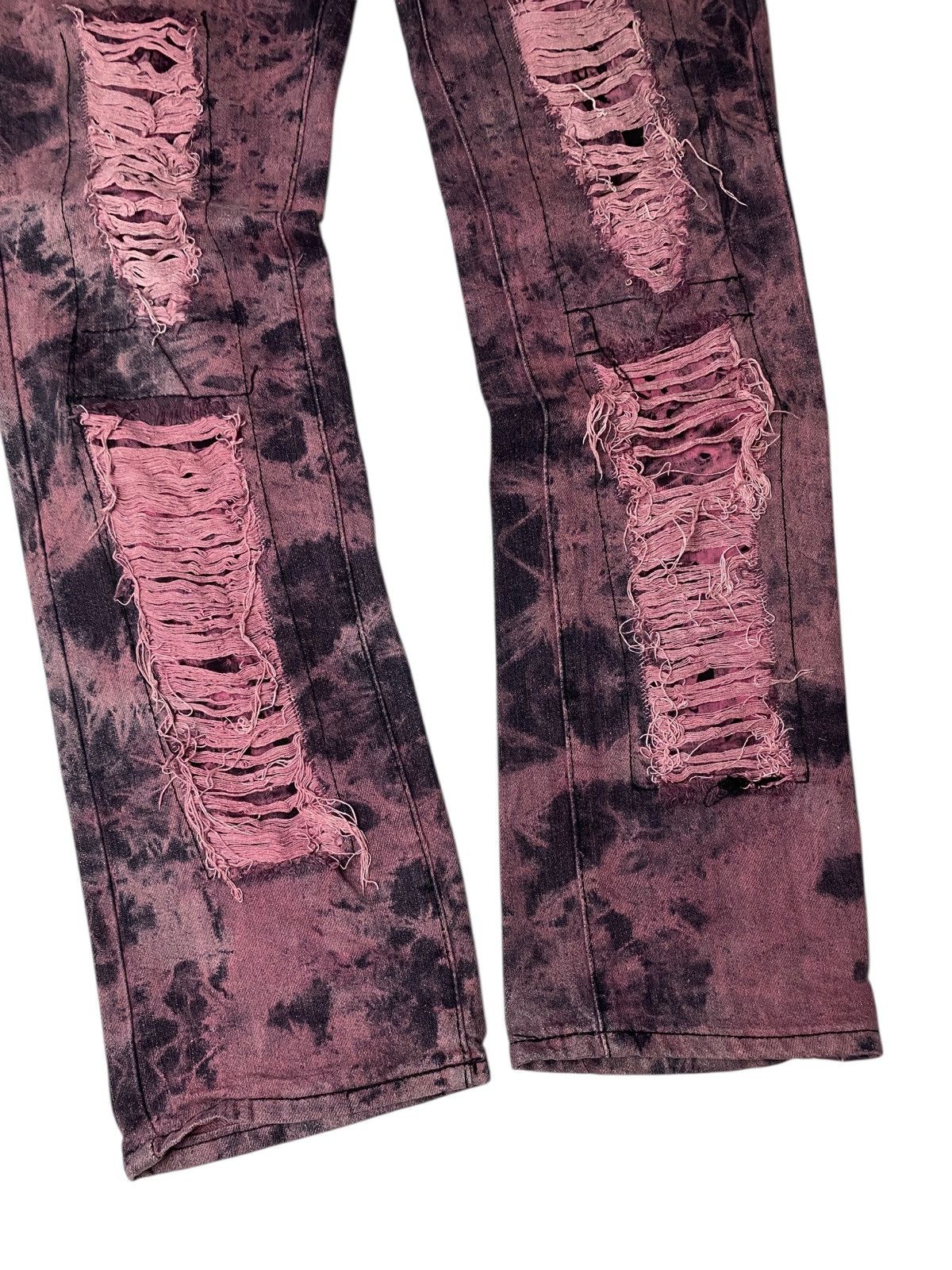 Hysteric Glamour Bernings Sho Acidwash Distress Straight Jeans Size US 28 / EU 44 - 4 Thumbnail