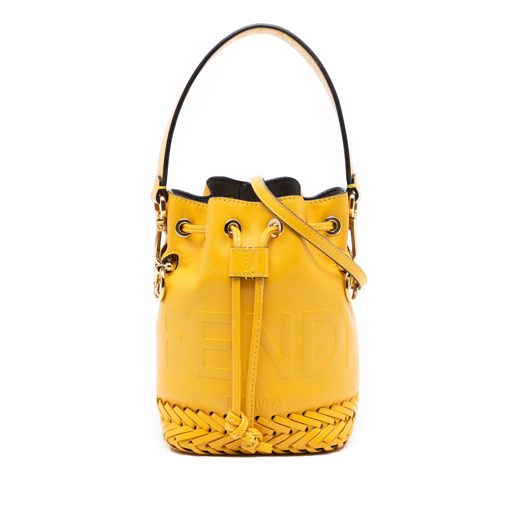 Fendi Fendi Mini Embossed Leather Whipstitch Mon Tresor Bucket Bag Size ONE SIZE - 1 Thumbnail