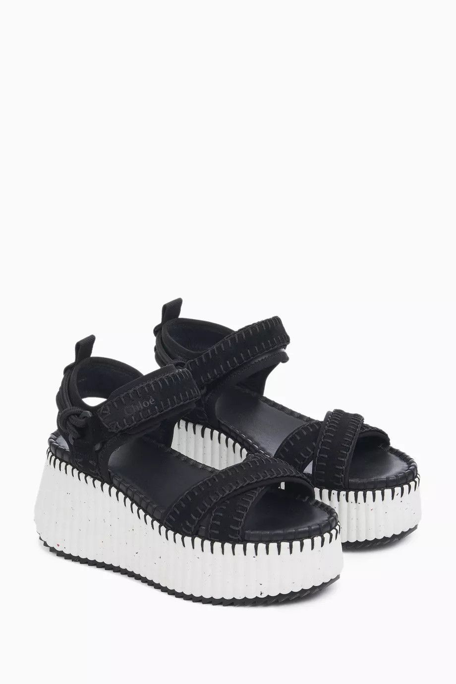Chloe oc11z0525 Nama Wedge Sandals in Black Size US 9 / IT 39 - 6 Thumbnail