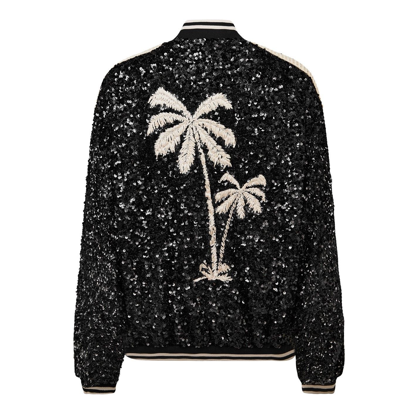 Palm Angels o1g2r1mq0325 Soiree Sequined Bomber Jacket Size M / US 6-8 / IT 42-44 - 2 Thumbnail