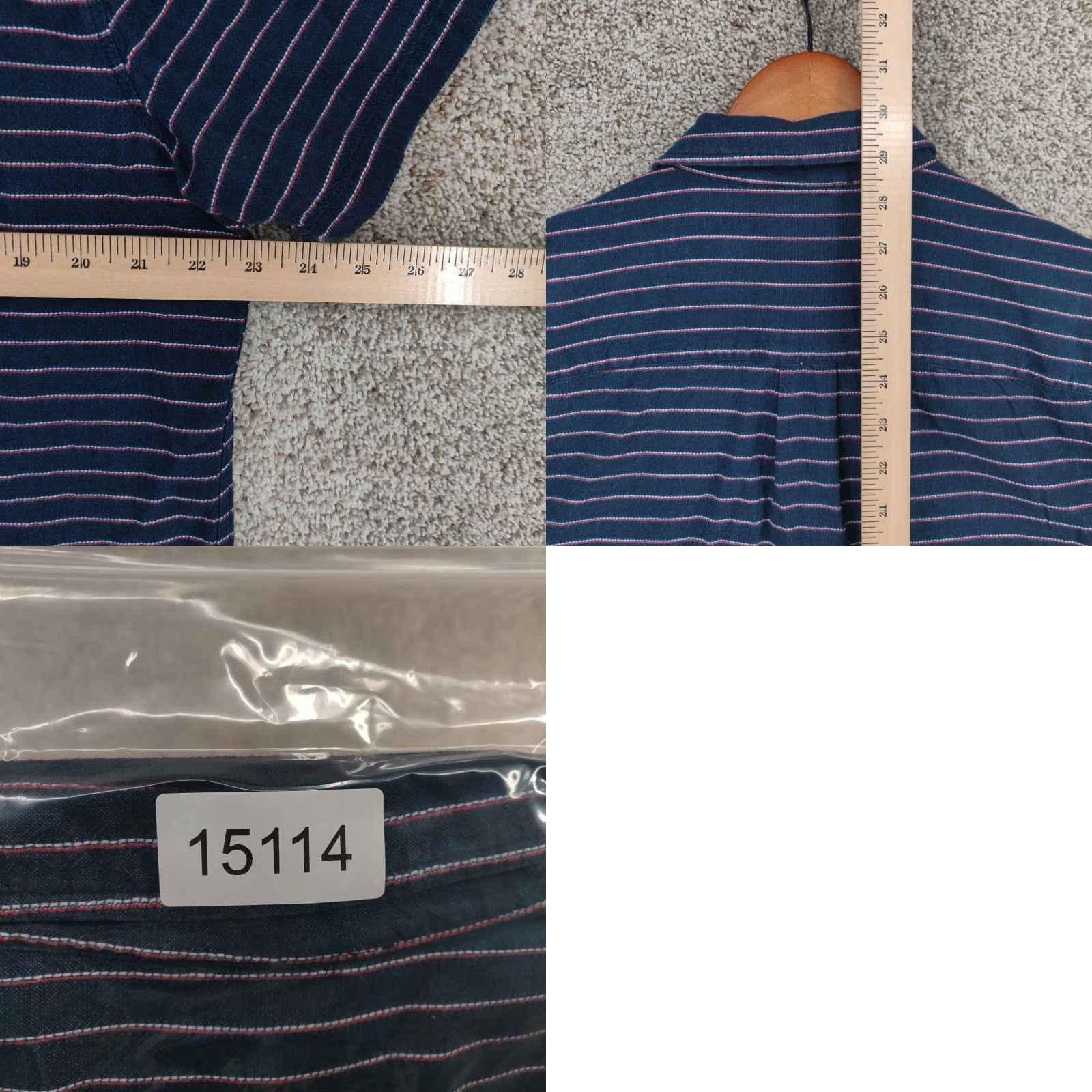 Marine Layer Marine Layer Shirt Mens L Multicolor Striped Short Sleeve Button Cotton Size US L / EU 52-54 / 3 - 9 Thumbnail