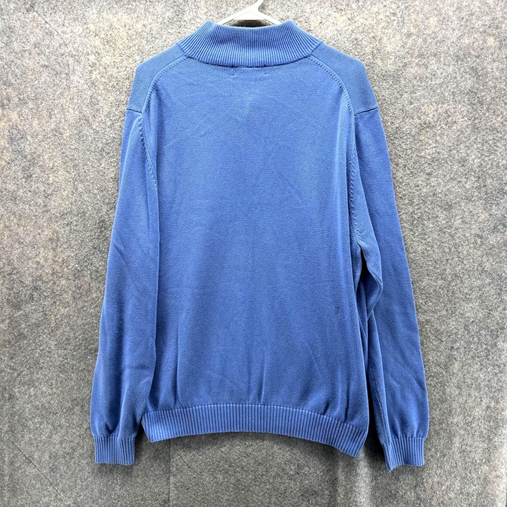 Brooks Brothers VINTAGE Brooks Brothers Sweater Men Large Pullover Fleece Blue Cotton Pima Logo Jacket Winter Fall Spring Summer Size US L / EU 52-54 / 3 - 2 Thumbnail