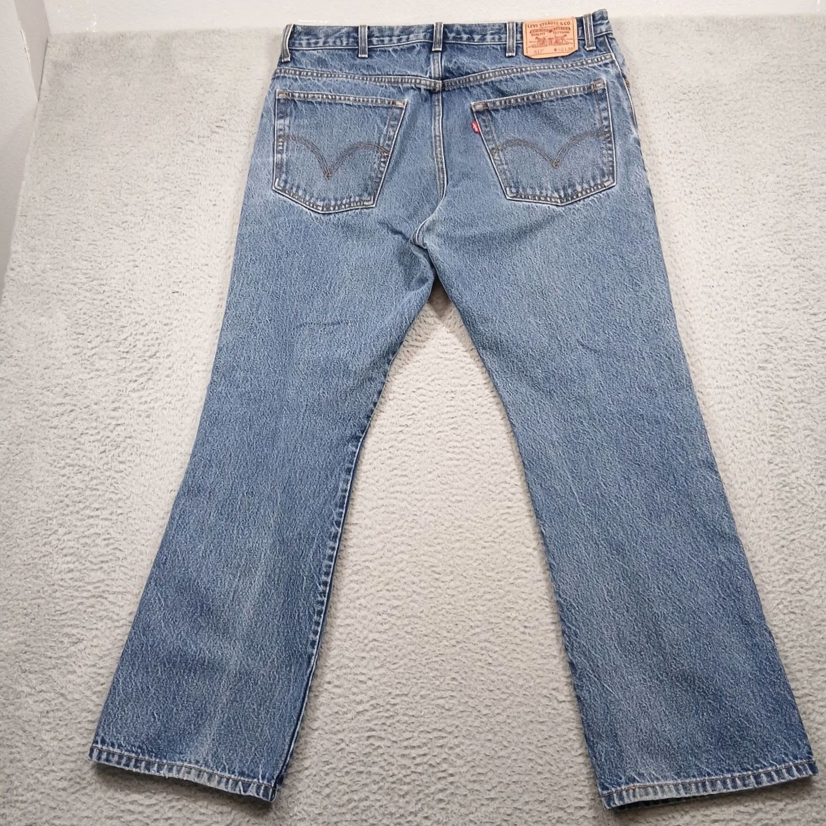 Levi's Levi's 517 Bootcut Jeans Mens W40 L30 Blue Denim Classic Fit Straight Slant Size US 40 / EU 56 - 3 Thumbnail