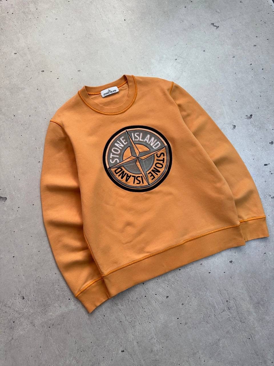 Stone Island Stone Island Compass Logo Sweatshirt Orange Crewneck Size M Size US M / EU 48-50 / 2 - 2 Thumbnail