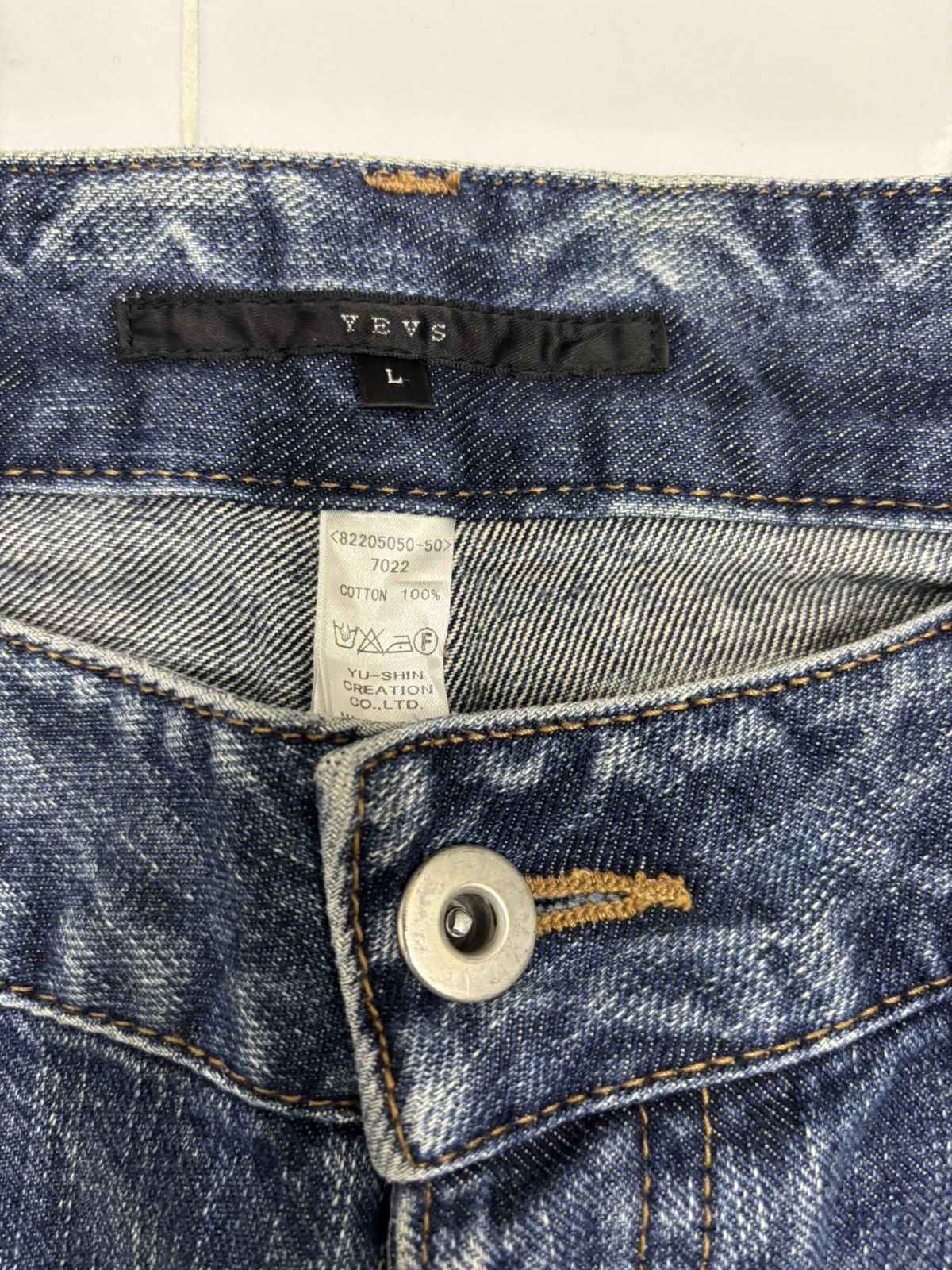 If Six Was Nine Yevs Distressed Zigzag Slim Straight Skinny Jeans Size 30" / US 8 / IT 44 - 9 Thumbnail