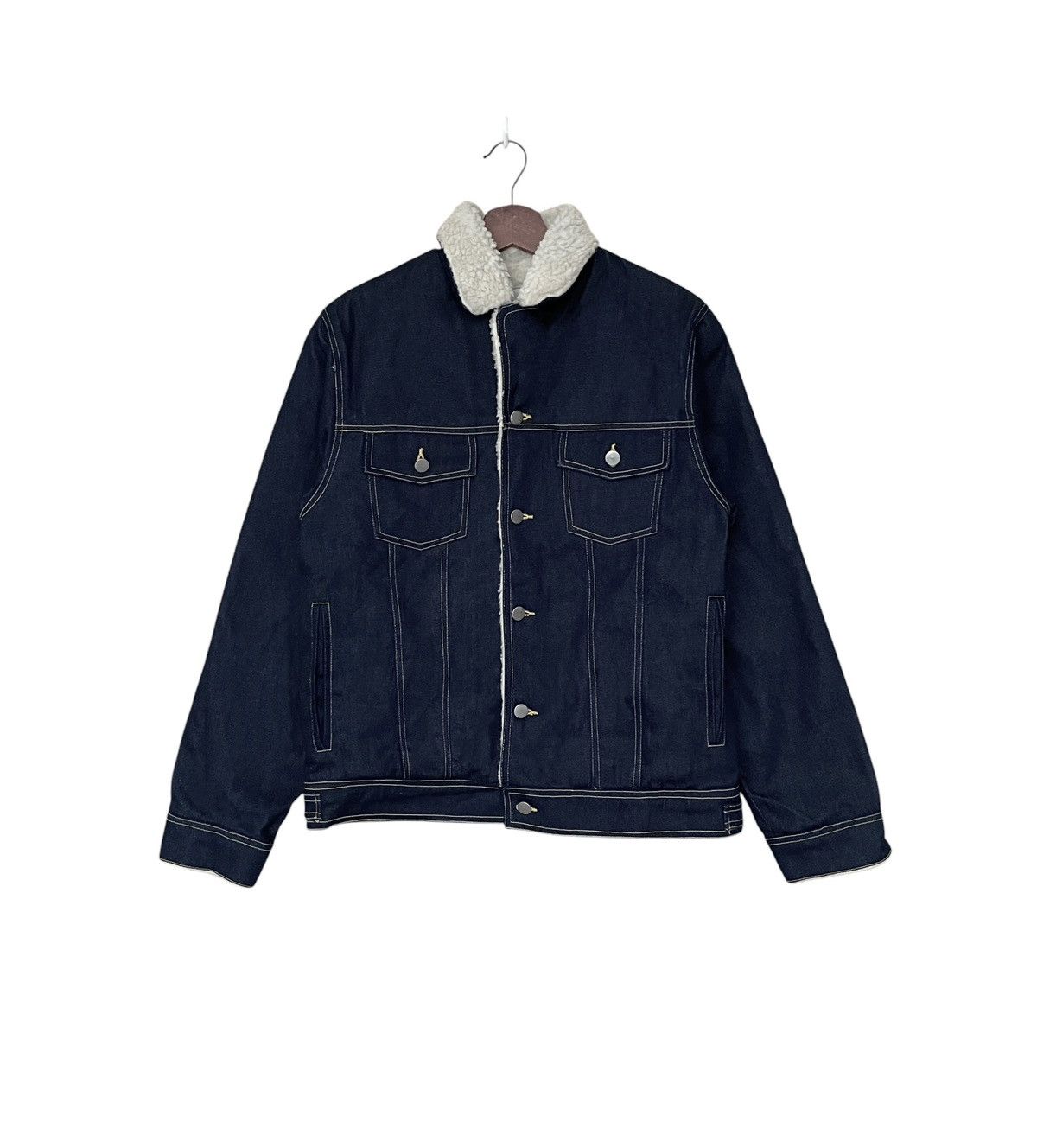 Vintage Japanese Brand J Success Fur Denim Jacket 2000s