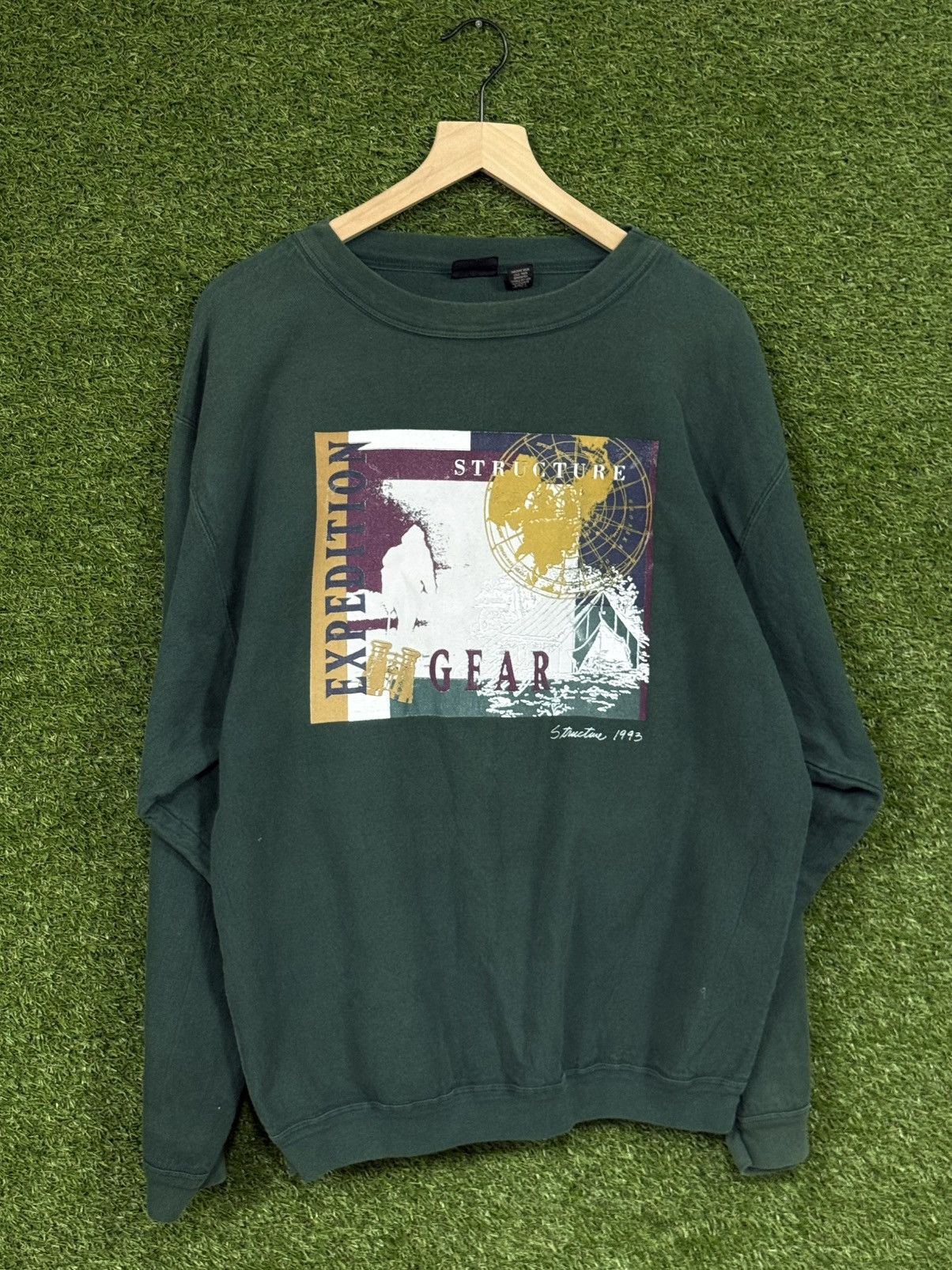 Structure Vintage Structure Heavyweight Forest Green Sweatshirt Large Size US L / EU 52-54 / 3 - 1 Thumbnail