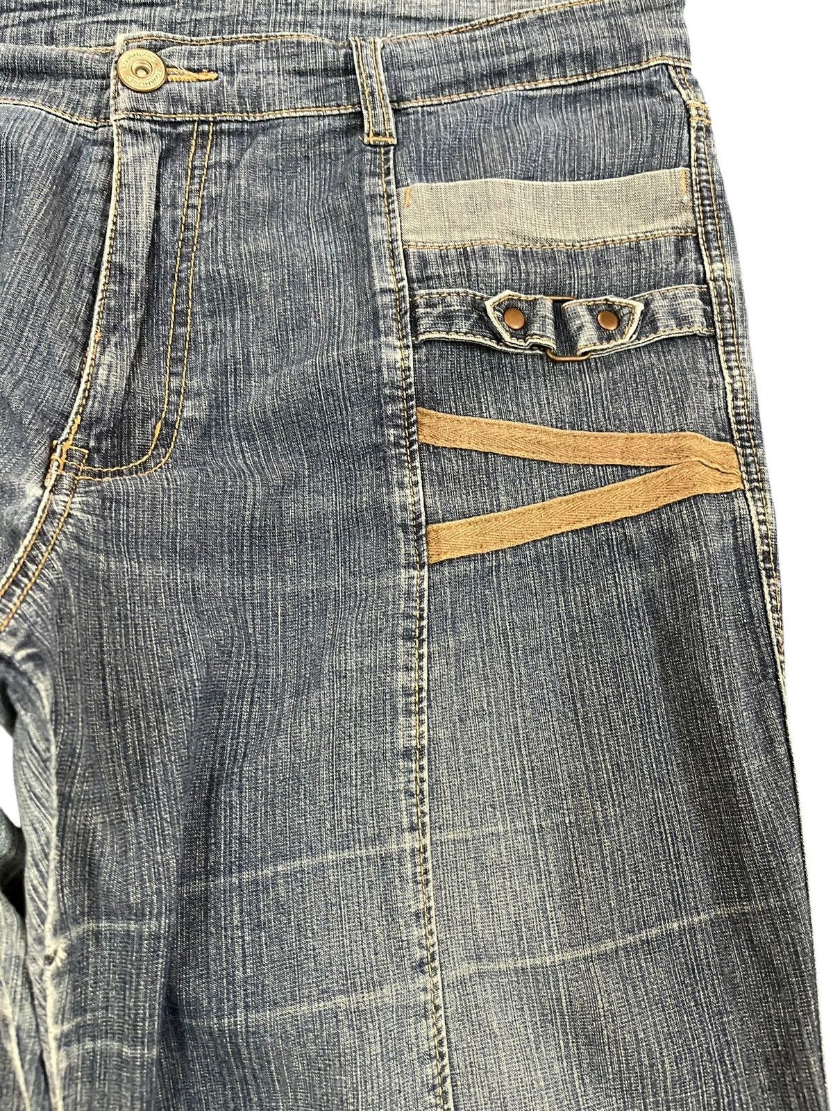 Le Grande Bleu (L.G.B.) × Seditionaries Vintage Advantage Double Belt Avant Garde Denim Size US 37 - 4 Thumbnail