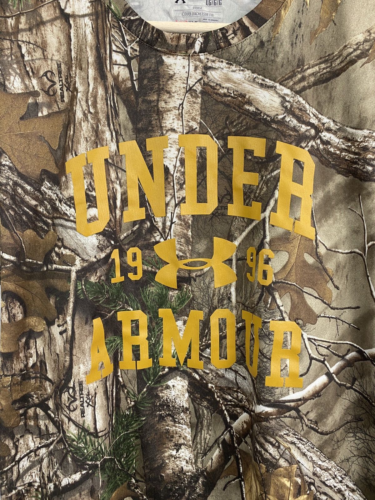 Under Armour 🐗 Under Armour Camo Realtree T-Shirt Rare Military Hype Y2K Size US L / EU 52-54 / 3 - 4 Thumbnail