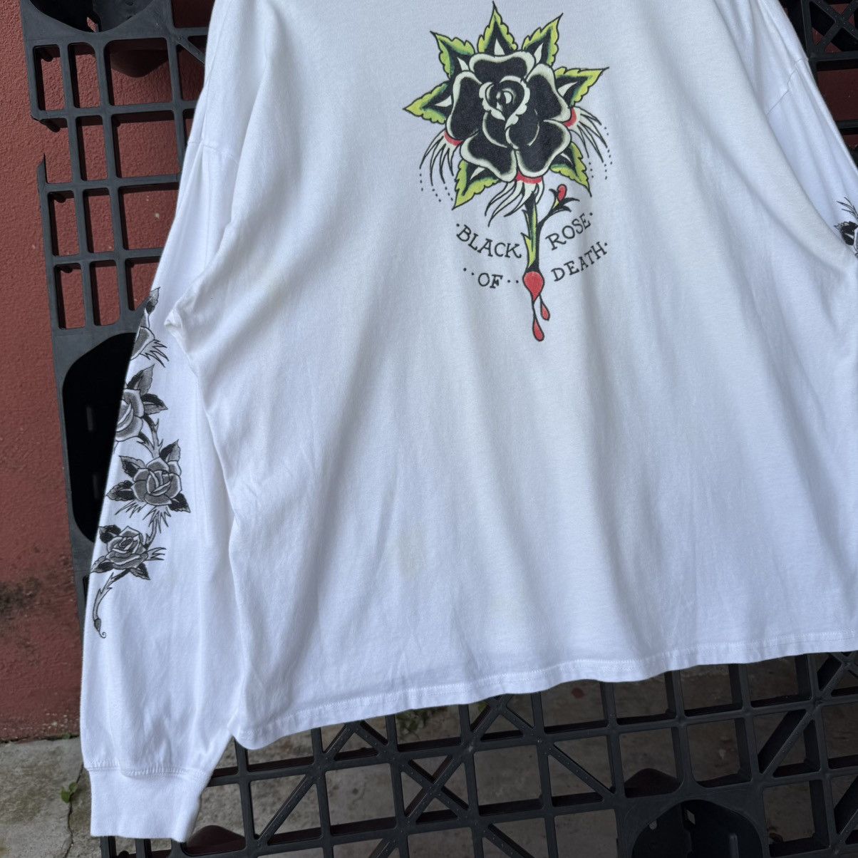 Ed Hardy Vintage Y2K Ed Hardy Graphic Black Rose Embroidery Size US L / EU 52-54 / 3 - 10 Thumbnail