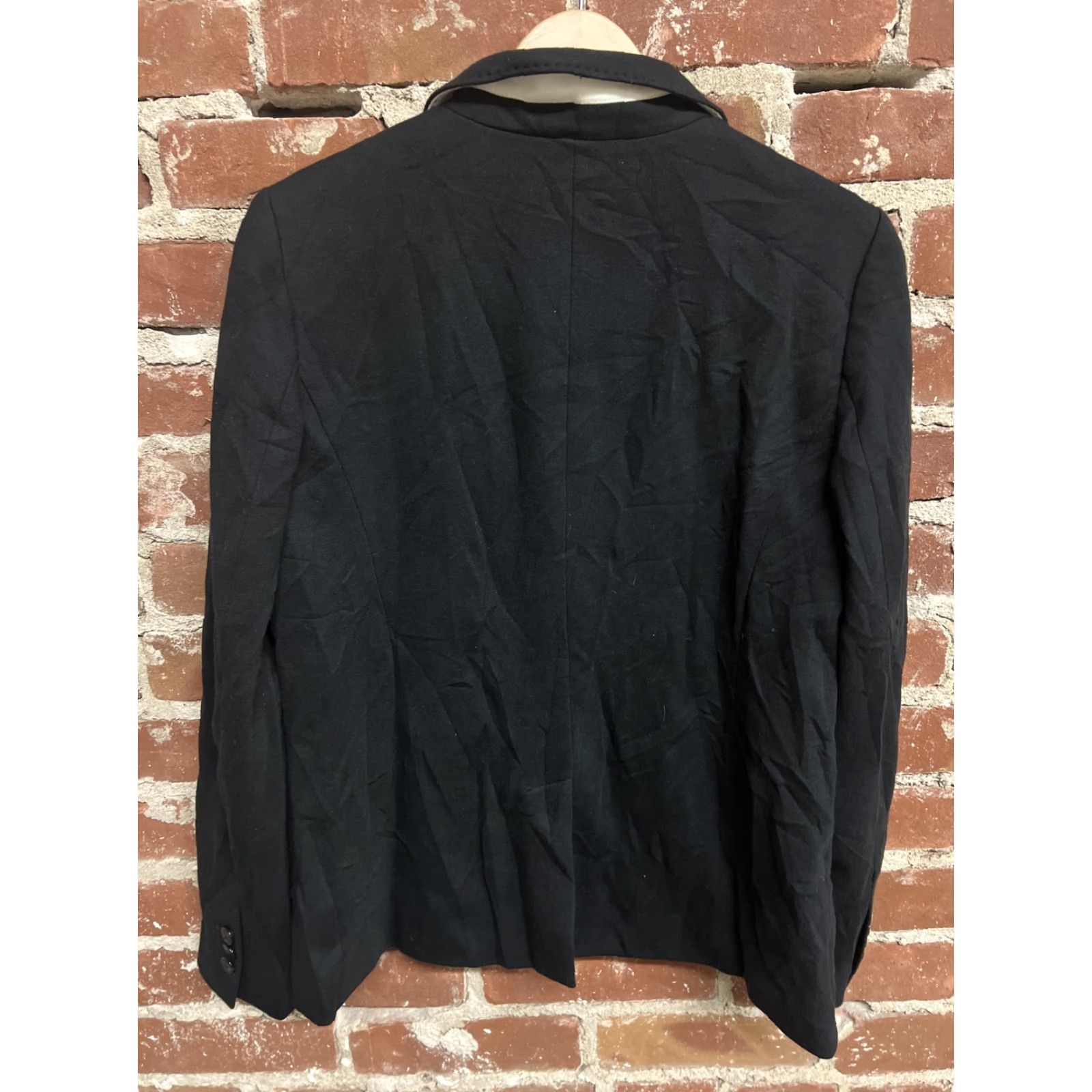Talbots TALBOTS Women Blazer Aberdeen Jacket Black 12 Polyester Blazer Knit Short Sleeve Pockets Vintage No Size XL / US 12-14 / IT 48-50 - 3 Thumbnail