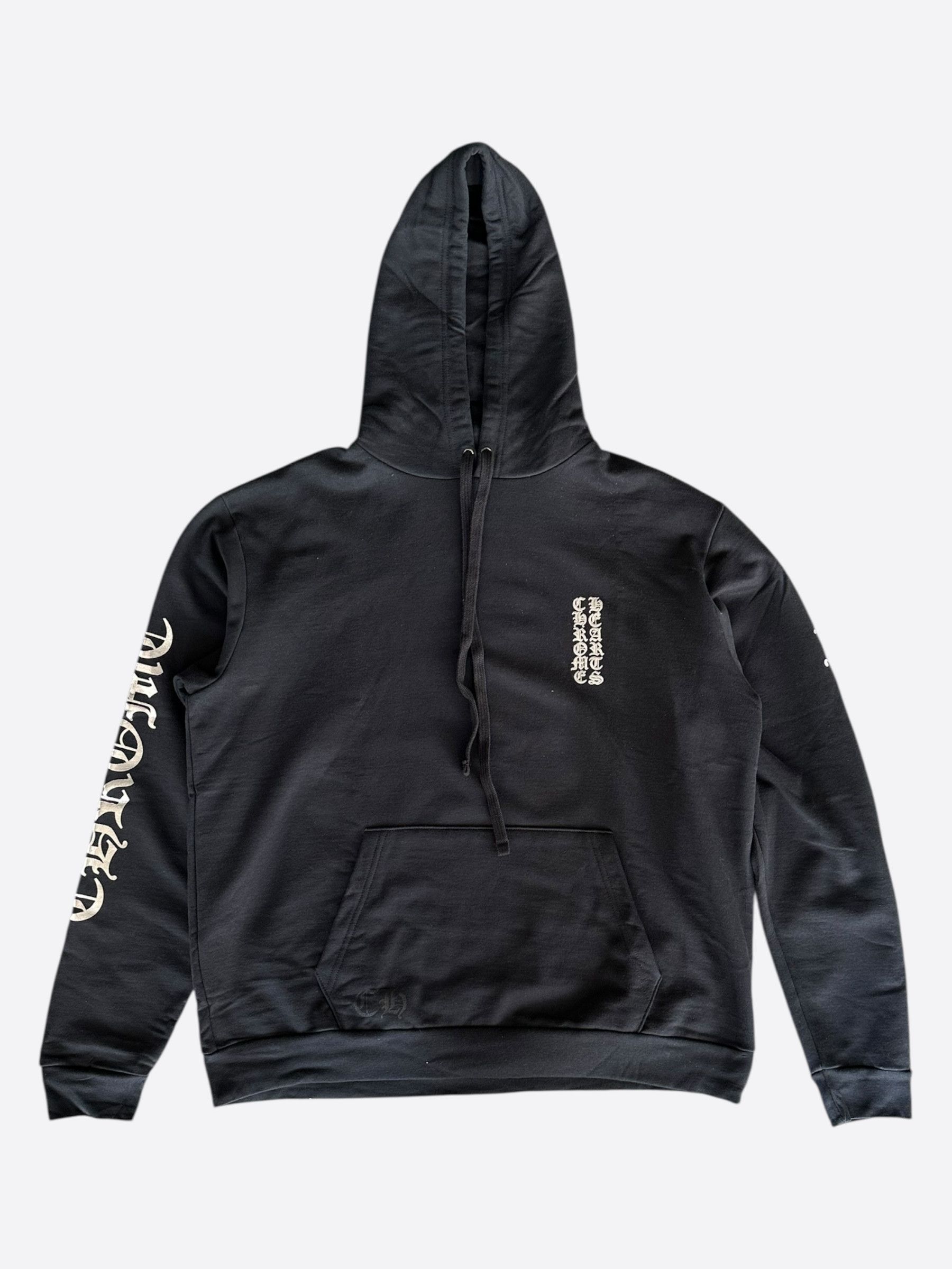 Chrome Hearts Chrome Hearts Black & Silver Script Logo Hoodie Size US L / EU 52-54 / 3 - 1 Thumbnail