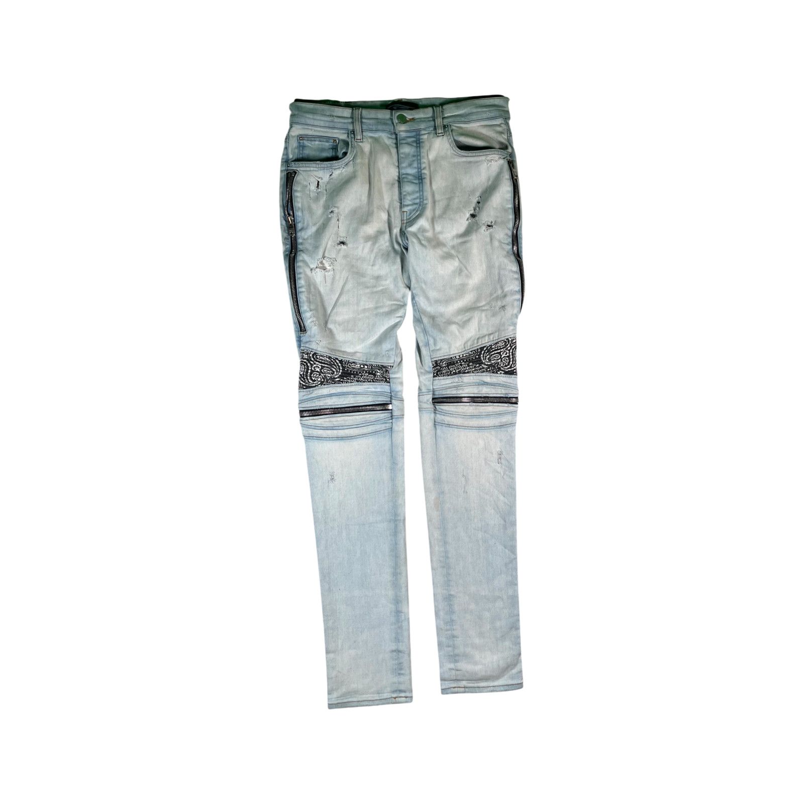 Amiri MX2 Patch Light Wash & Black Jeans