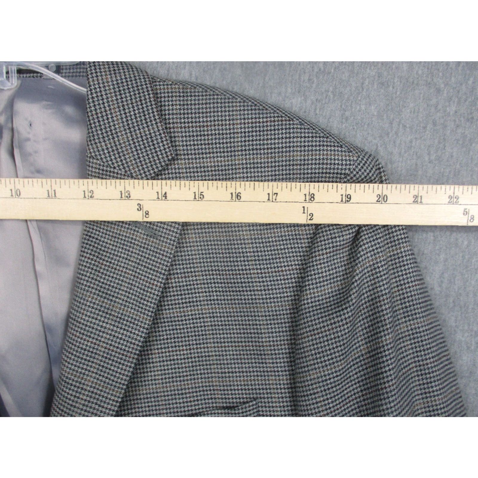 Ralph Lauren Lauren Ralph Lauren Blazer Mens 42R Gray Check Two Button Sport Coat Jacket Size 42R - 6 Thumbnail