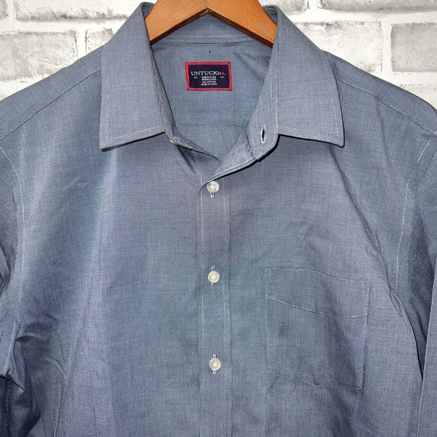 UNTUCKit UNTUCKit Gray Button-Up Long Sleeve Shirt Mens Size M Size US M / EU 48-50 / 2 - 2 Thumbnail