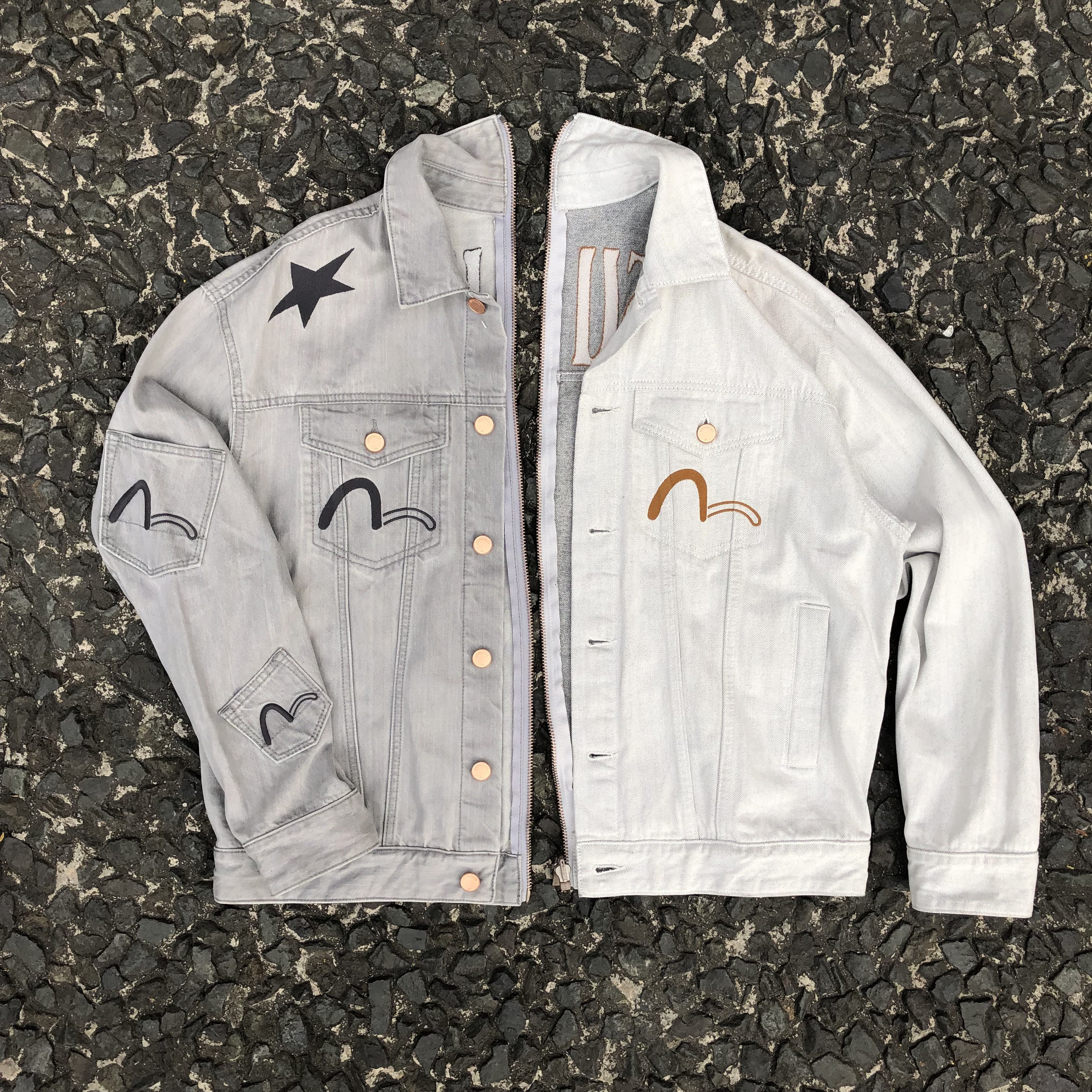 Evisu Evisu Kuro Seagull Split Denim Jacket Size US L / EU 52-54 / 3 - 9 Thumbnail