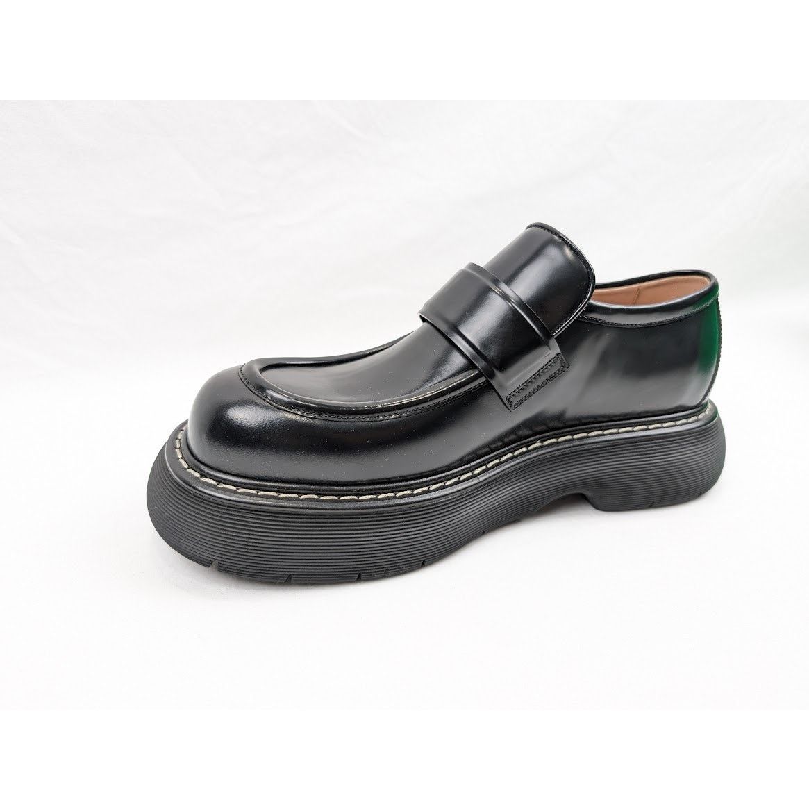 Bottega Veneta o1rshd1 Osaka Shine Calf Bounce Loafer in Black Size US 12 / EU 45 - 11 Thumbnail