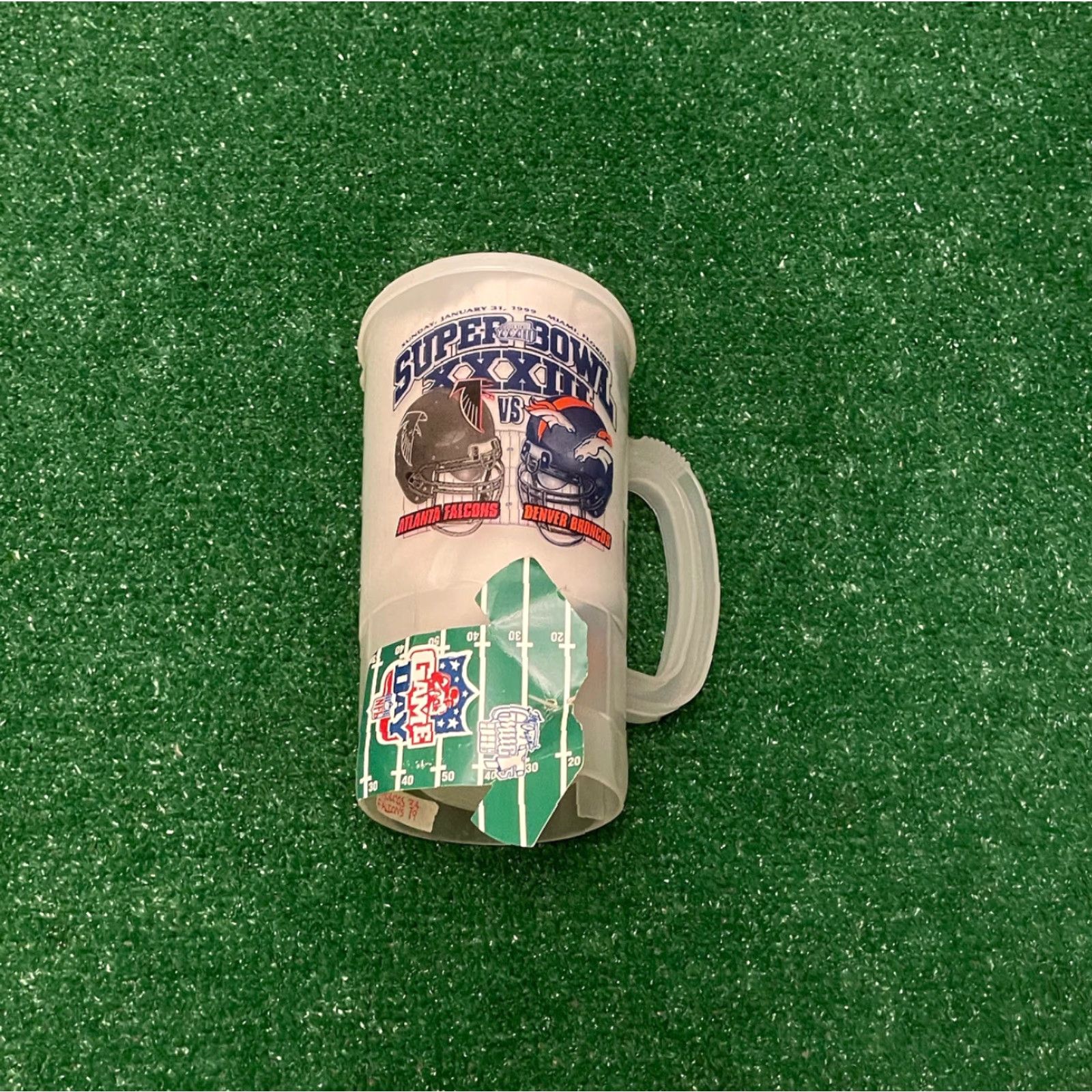 NFL VINTAGE NFL Superbowl 1999 Cup Shirt XL White 90s Miami Falcons Broncos Mens Size US XL / EU 56 / 4 - 2 Thumbnail