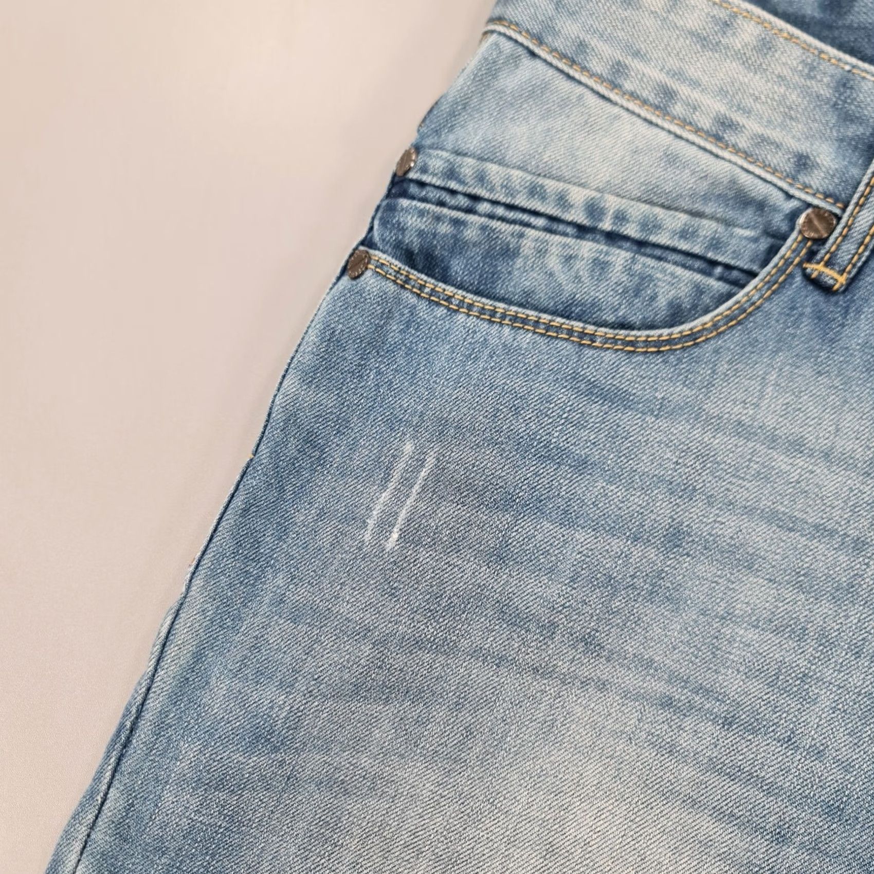 Takeshy Kurosawa Takeshy Kurosawa Jeans Blue W31 L30 Straight Hip Hop Distressed Denim Jeans Mens Regular Size US 31 - 4 Thumbnail