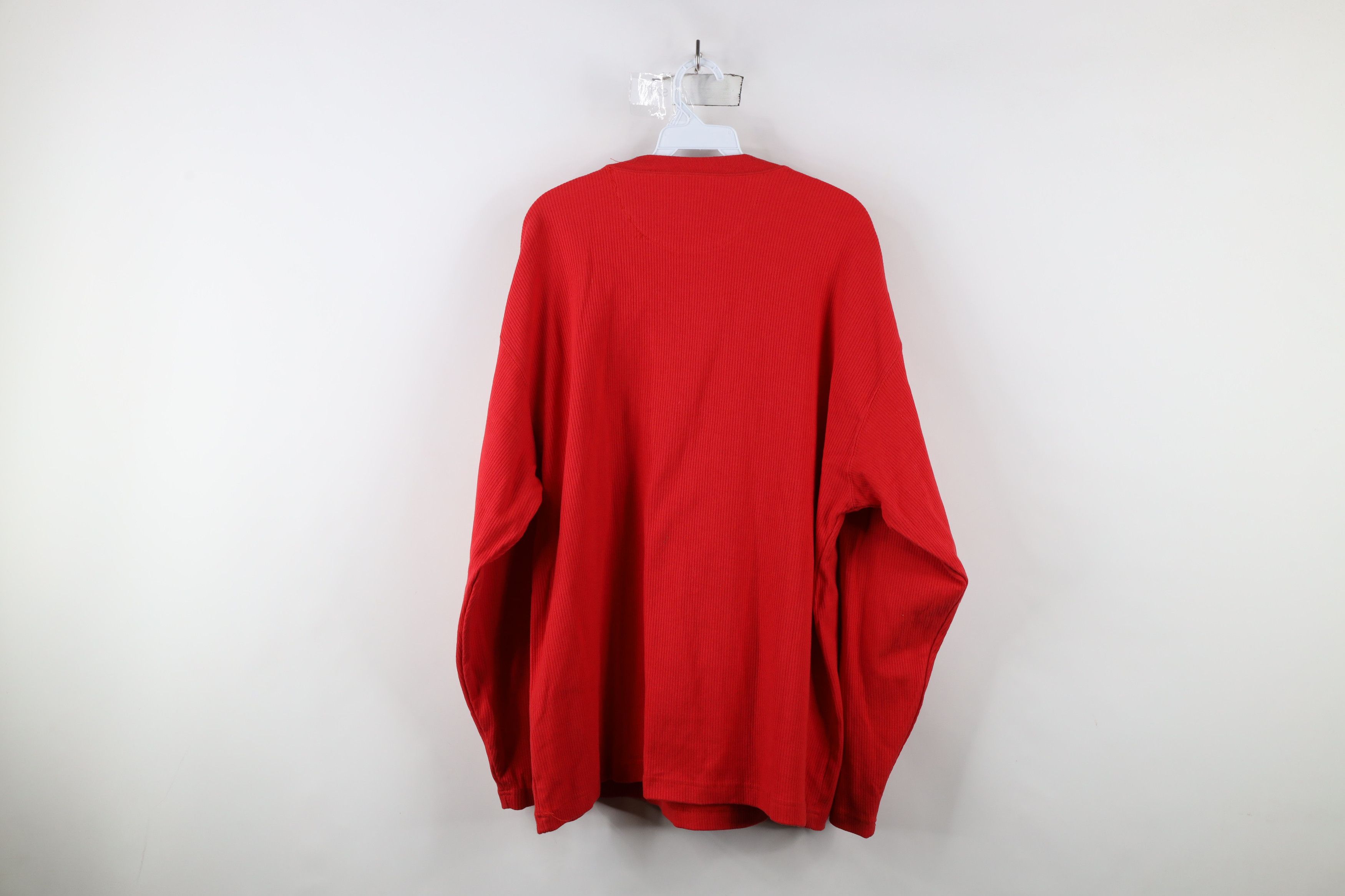 Marlboro × Vintage Vintage 90s Marlboro Ribbed Knit Long Sleeve Henley T-Shirt Size US XL / EU 56 / 4 - 11 Thumbnail